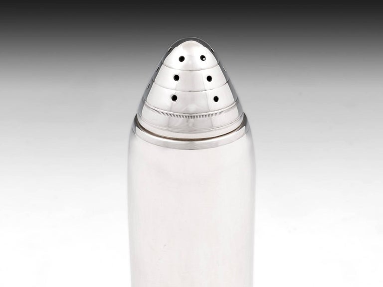 Sterling Silver Novelty Artillery Shell Sugar Shaker For Sale at 1stDibs