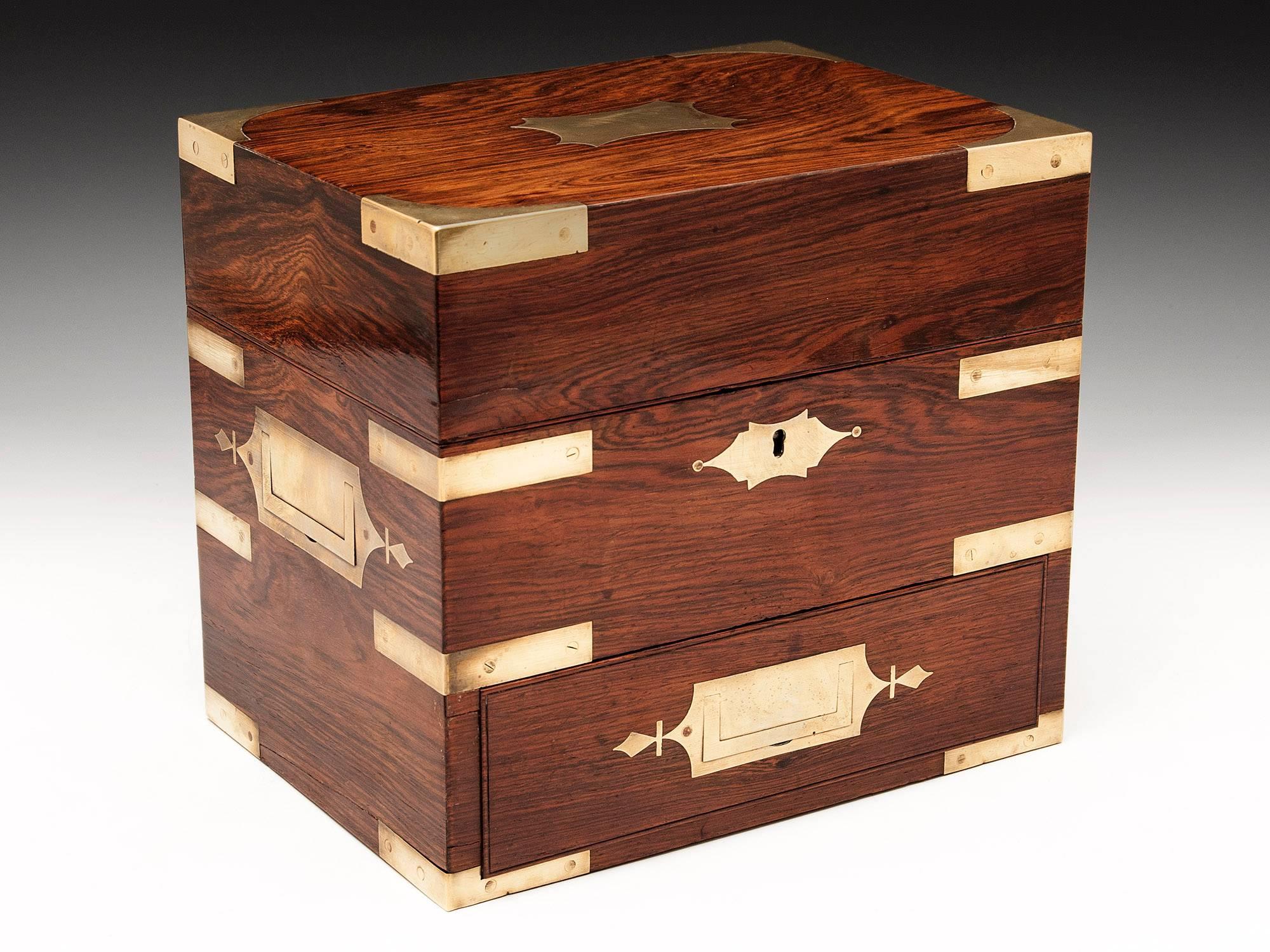 Rosewood Apothecary Box In Excellent Condition In Northampton, United Kingdom