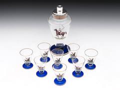 Shaker et verres à cocktail polo