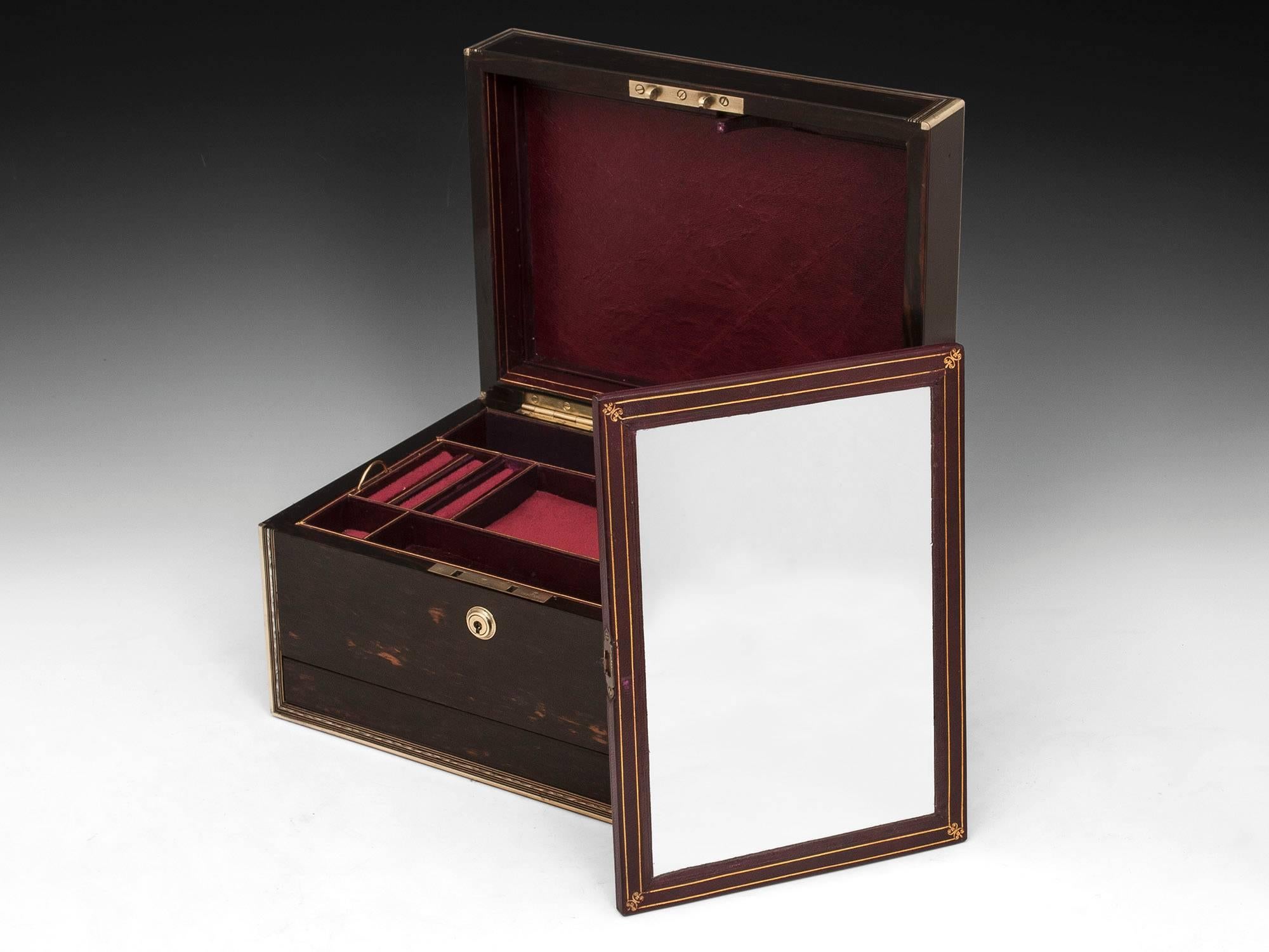 Antique Coromandel Jewellery Box 1