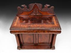 Antique Mahogany American Eagle Irish Miniature Chiffonier