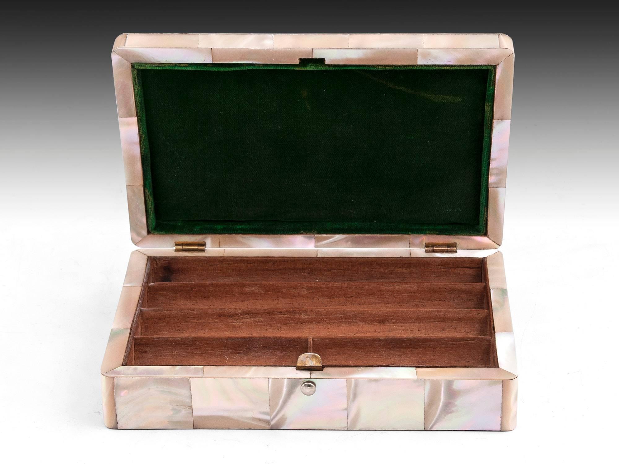 19th Century Mother of Pearl & Silver Jewelry Box 2