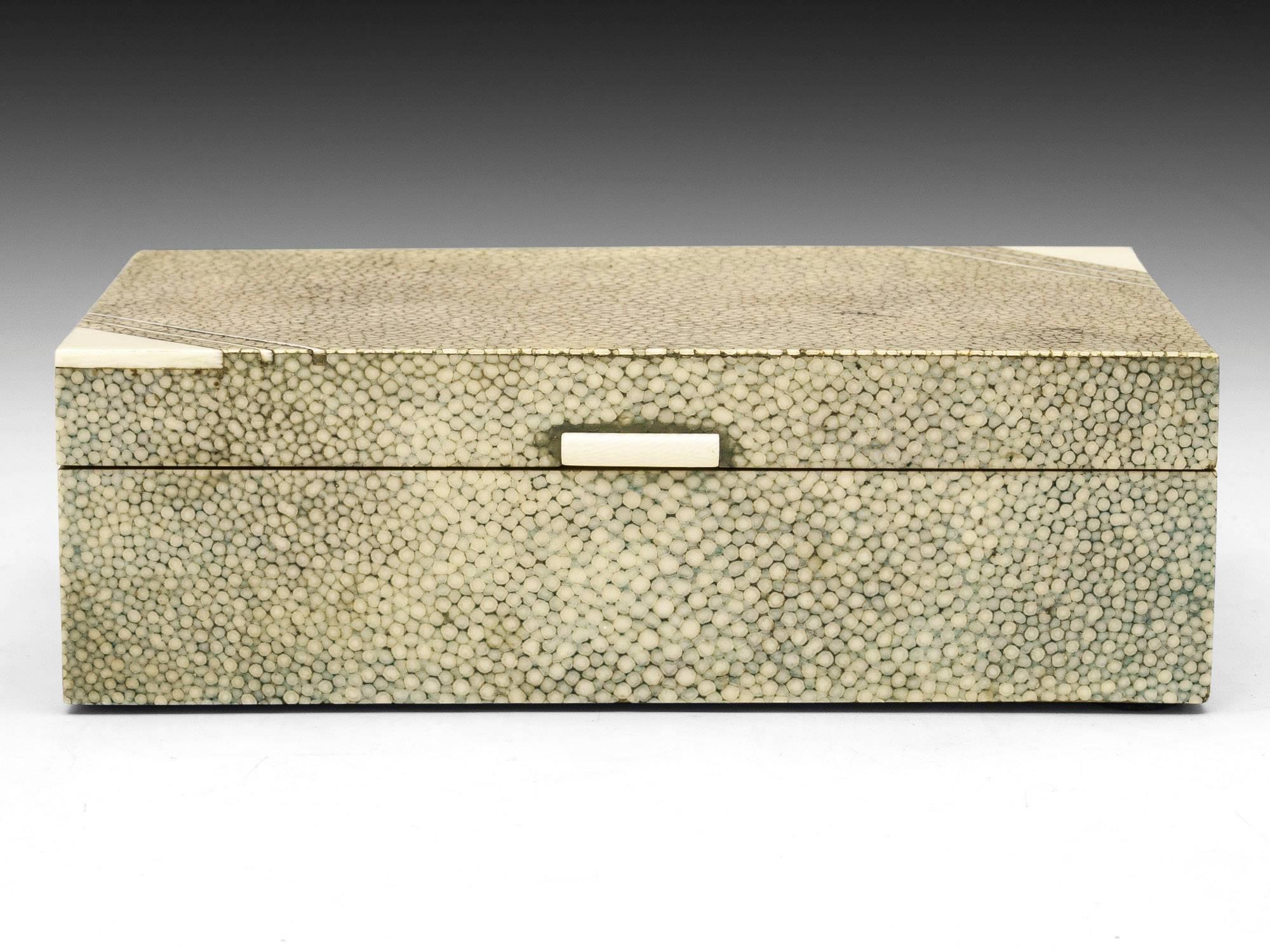 British Shagreen Cigarette Box