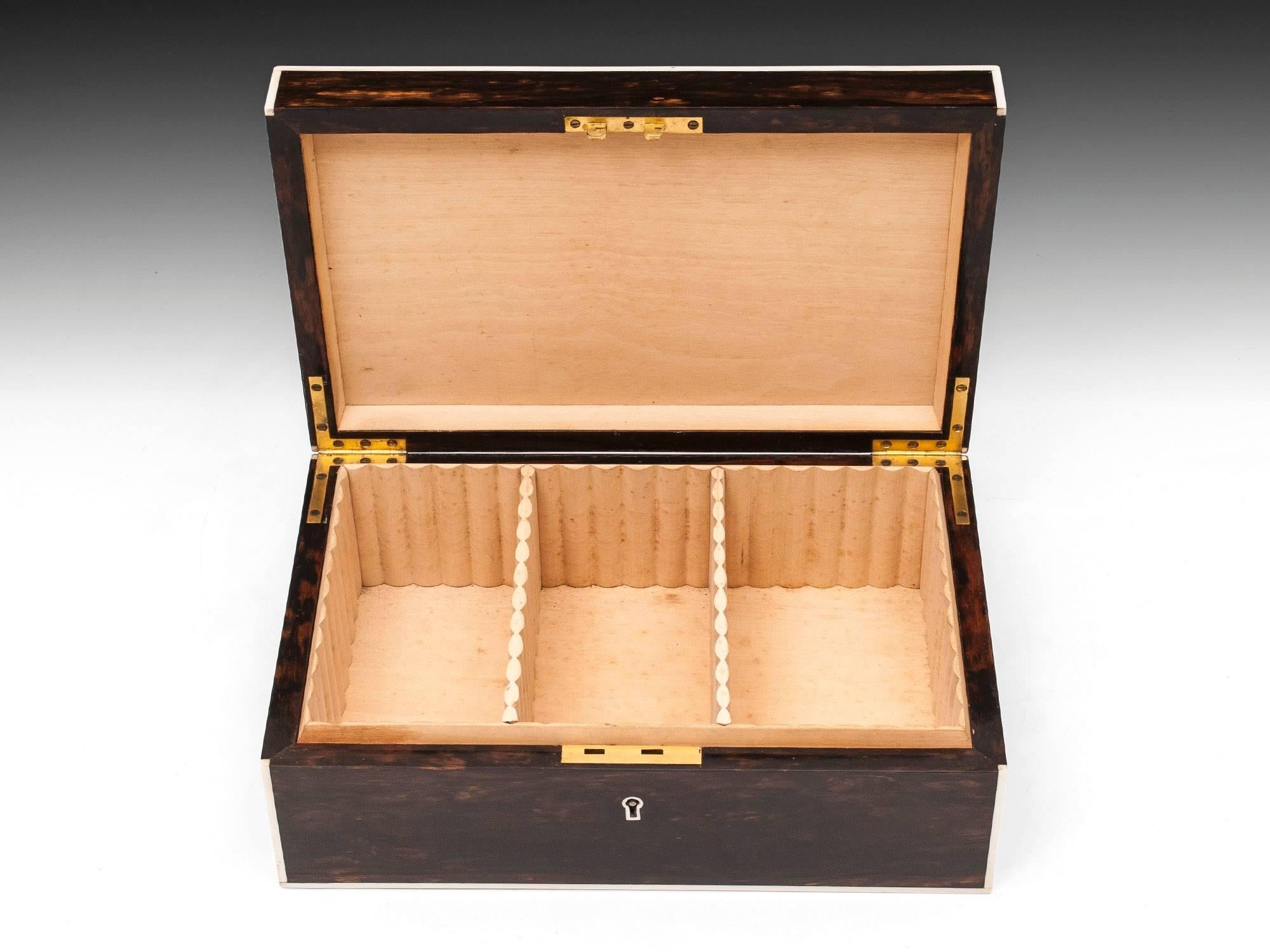 20th Century Art Deco Coromandel Cigar Box by Callows of Mayfair For Sale