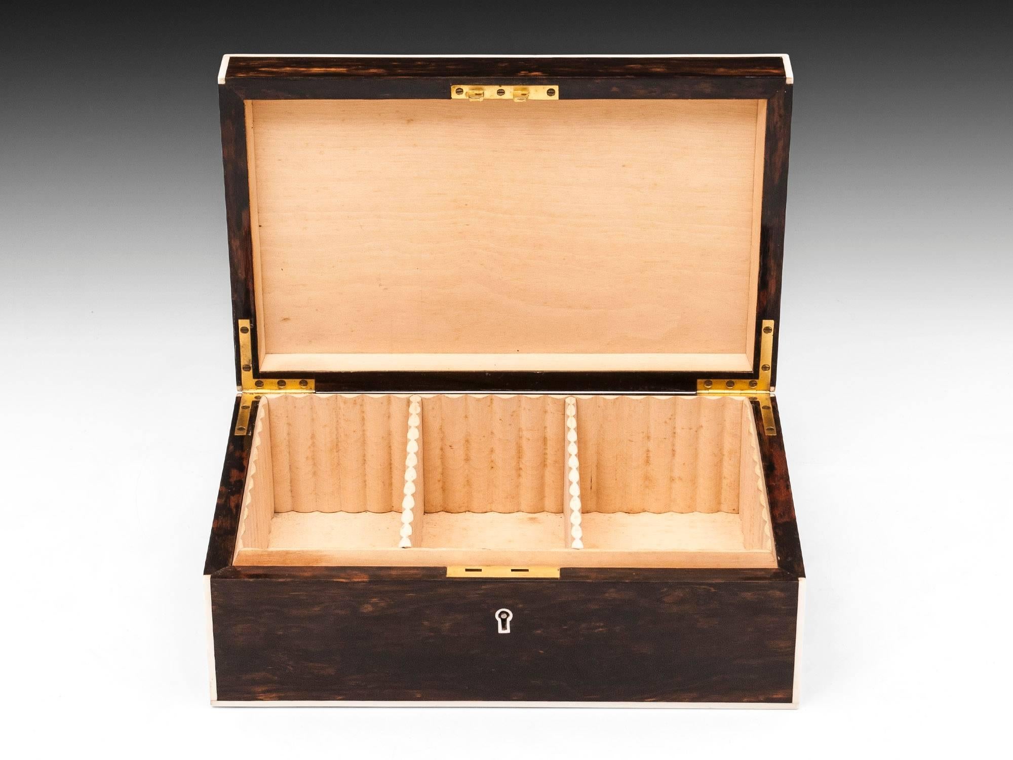 Art Deco Coromandel Cigar Box by Callows of Mayfair For Sale 1