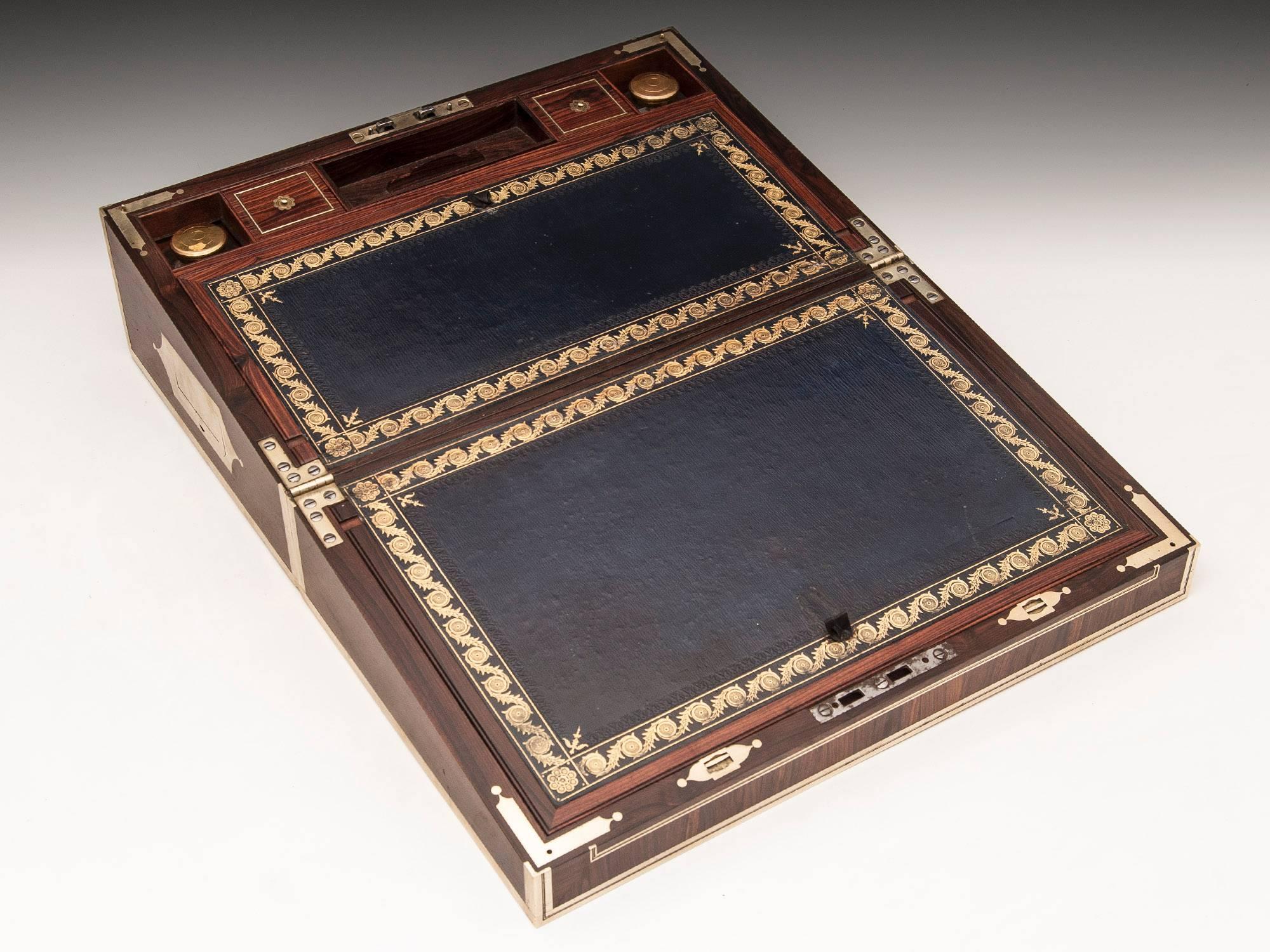 Brass Edwards Kingwood Writing Box