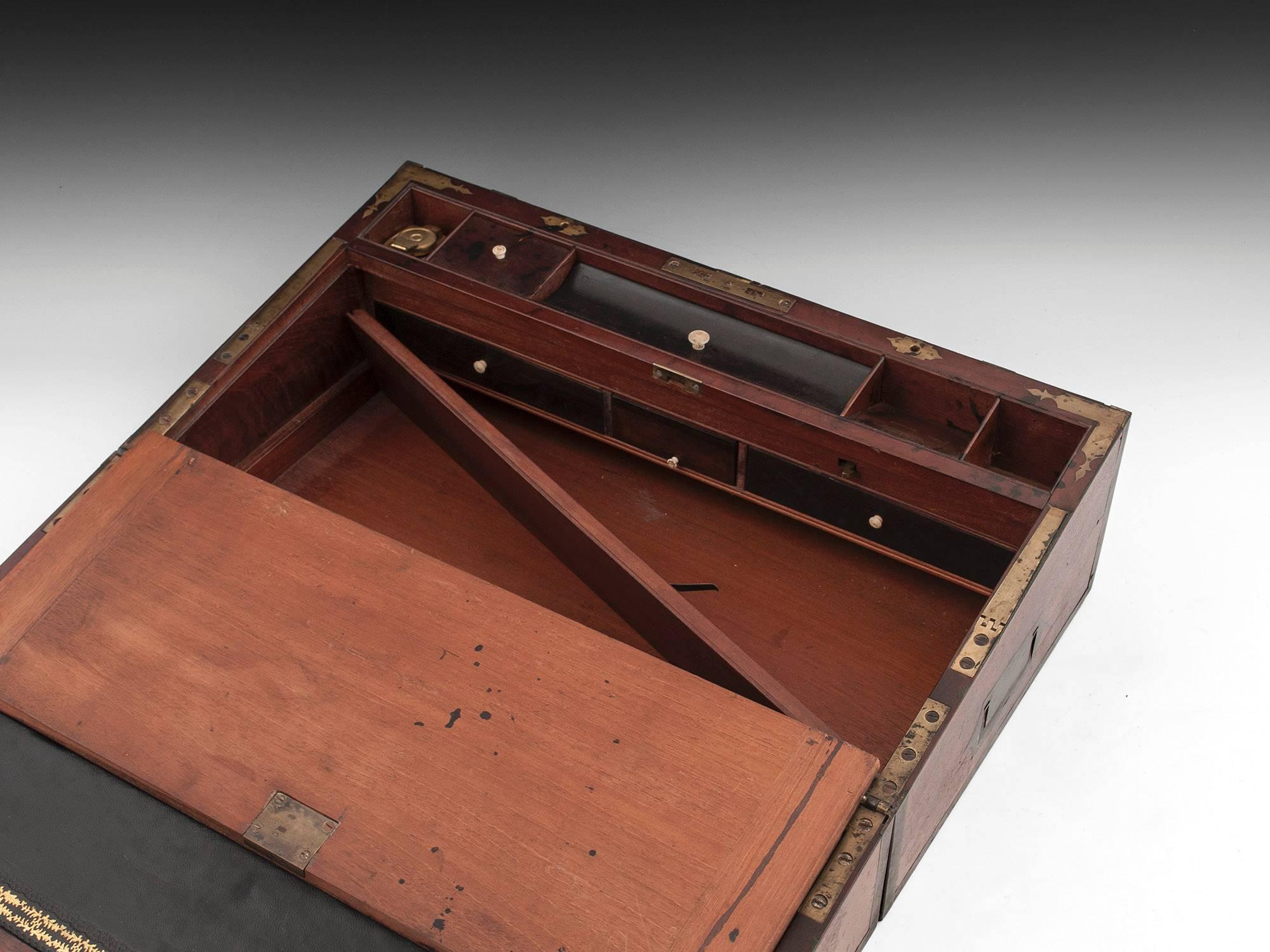 19th Century Antique Military Writing Box