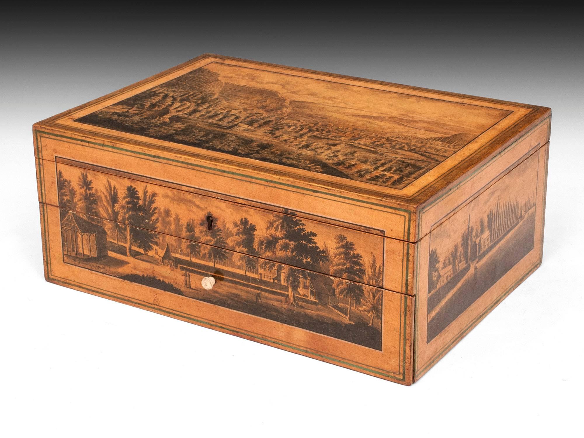 British Antique Spa Sewing Box