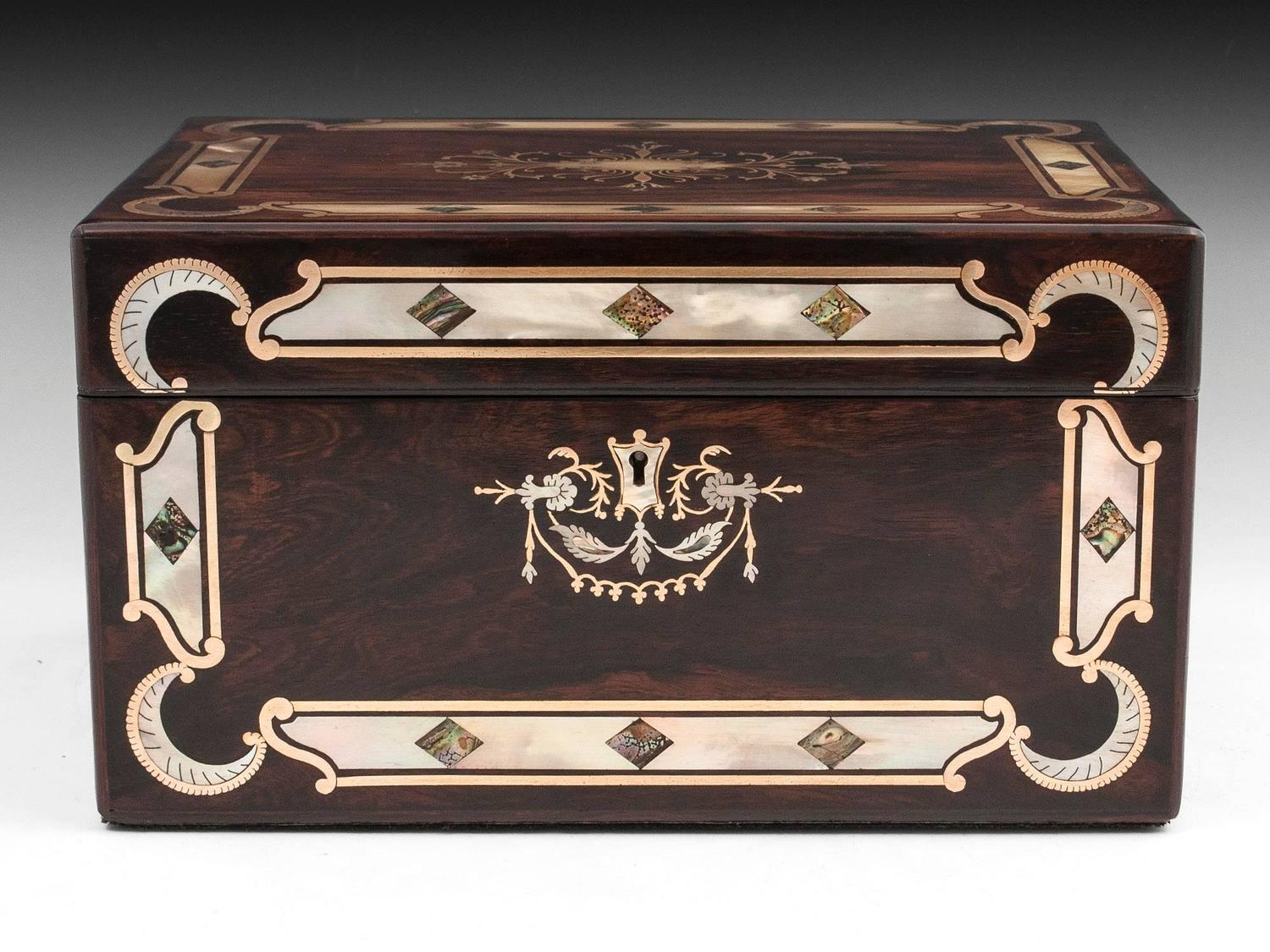 19th Century Rosewood Jewelry Box at 1stdibs