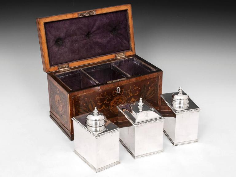 Antique Harewood Silver Tea Chest Tea Caddy at 1stDibs