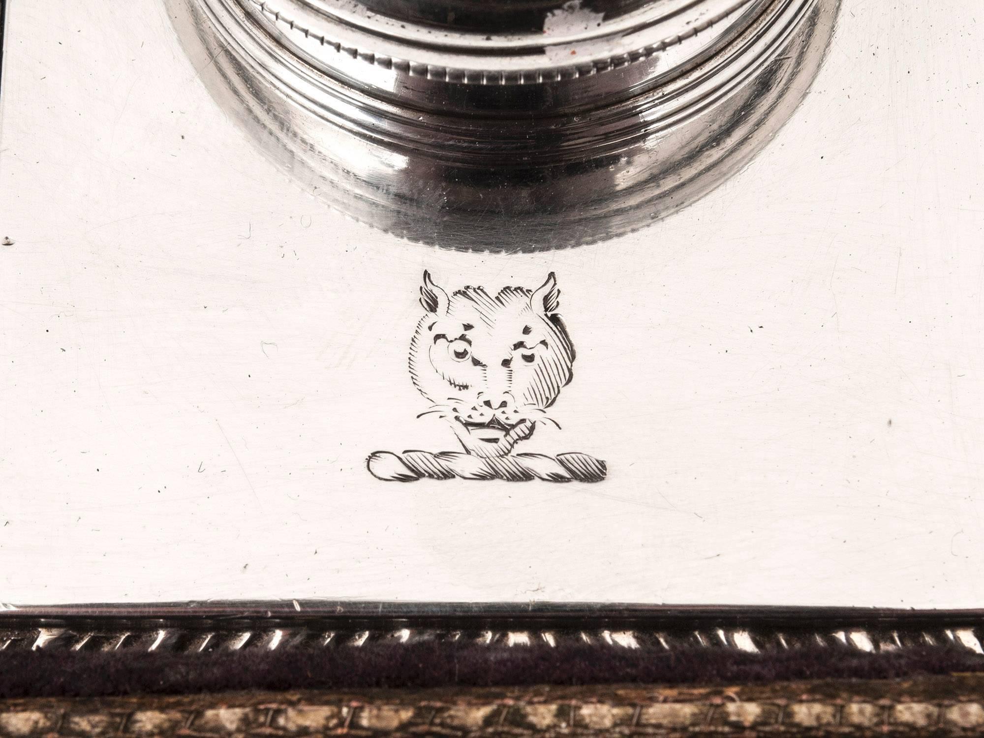Antique Georgian Harewood Silver Tea Chest Tea Caddy In Excellent Condition In Northampton, United Kingdom