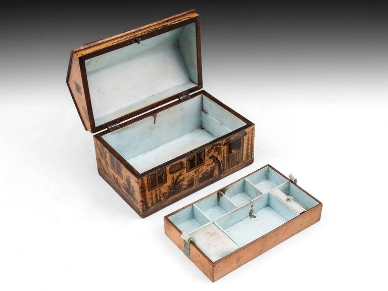 Cottage Sewing Box For Sale at 1stdibs