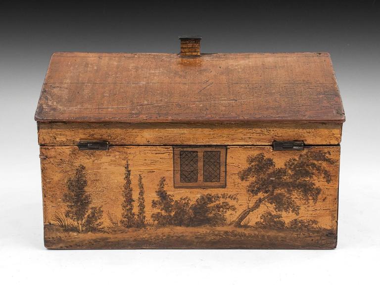Antique Sycamore Tunbridge Ware Cottage Sewing Box at 1stDibs
