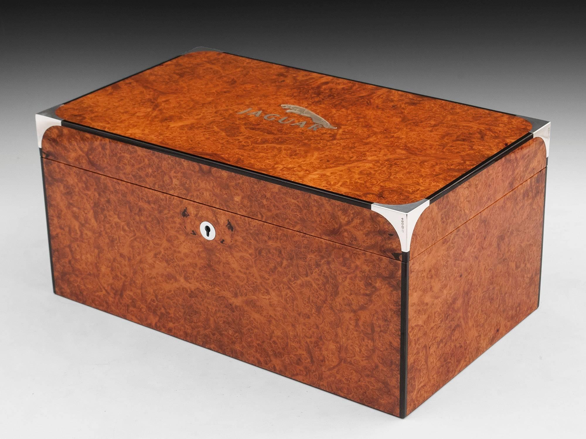 Jaguar Cigar Box In Excellent Condition In Northampton, United Kingdom