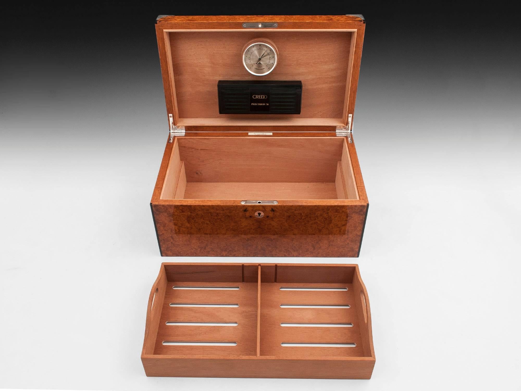 Amboyna Jaguar Cigar Box