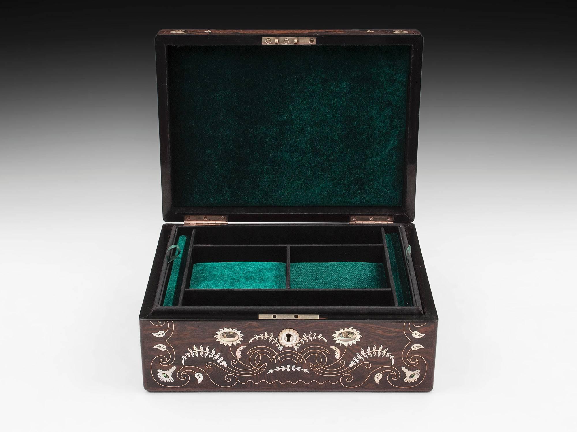Antique Rosewood Jewelry Box 1