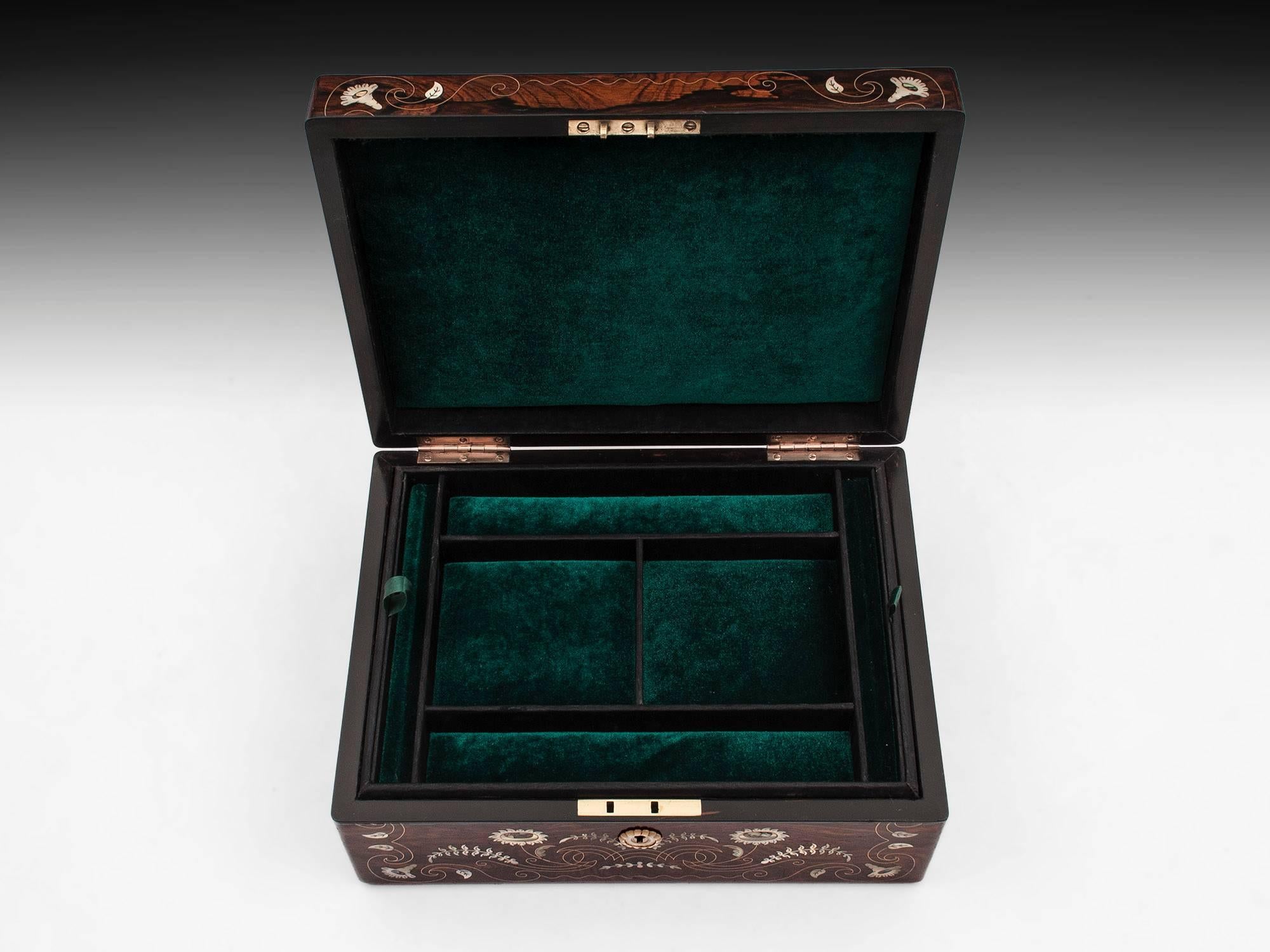 Antique Rosewood Jewelry Box 2
