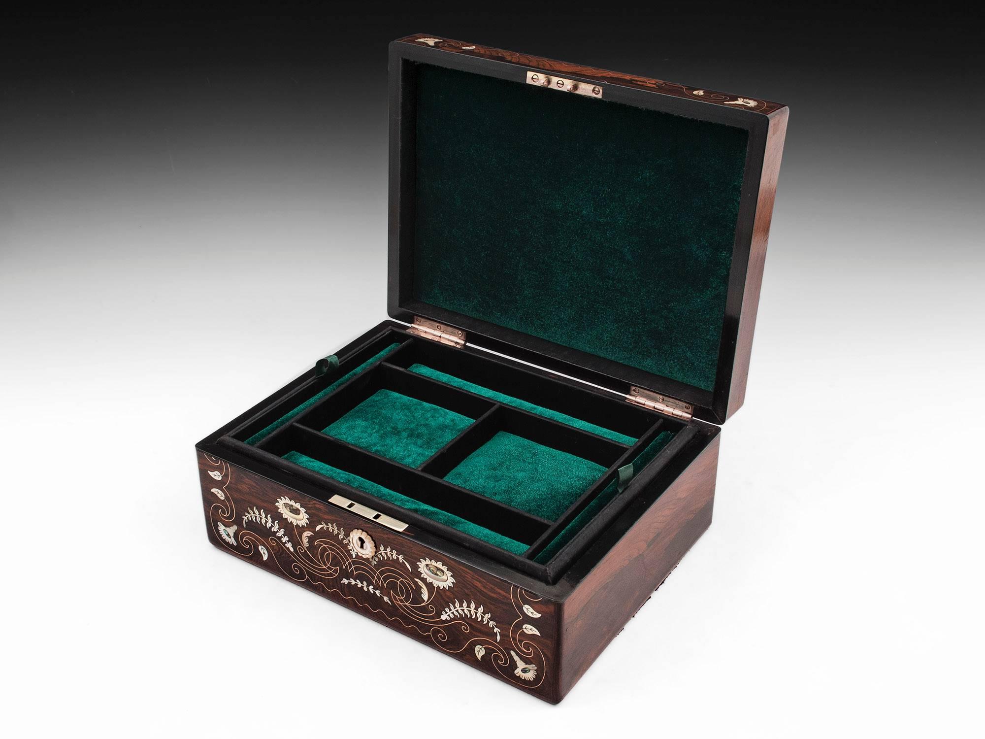 Antique Rosewood Jewelry Box 3