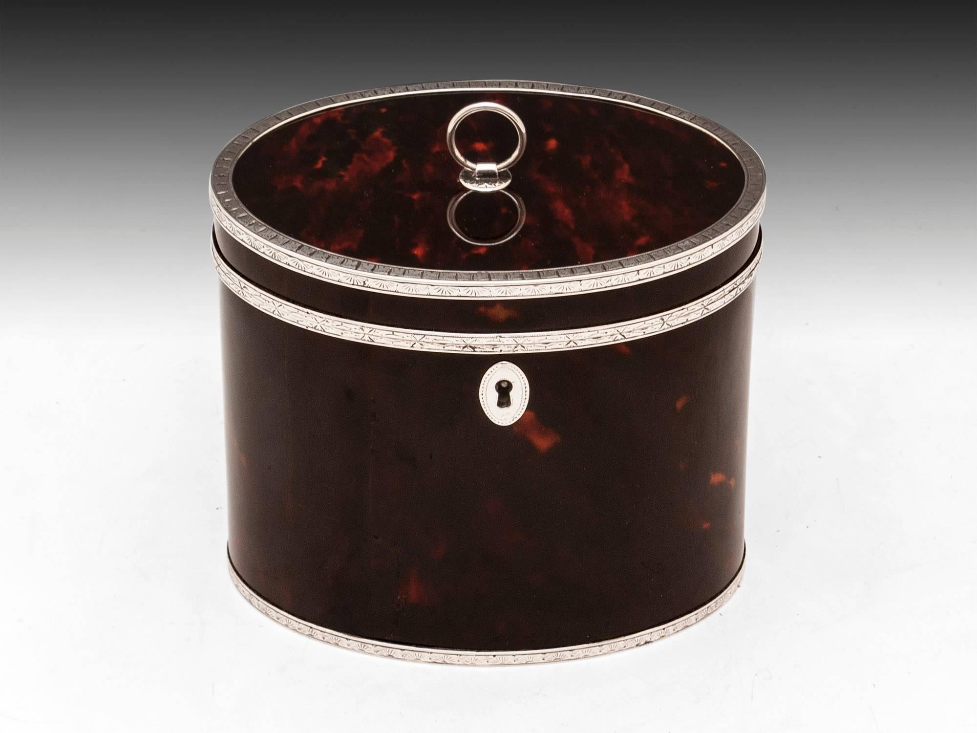 antique tortoiseshell tea caddy