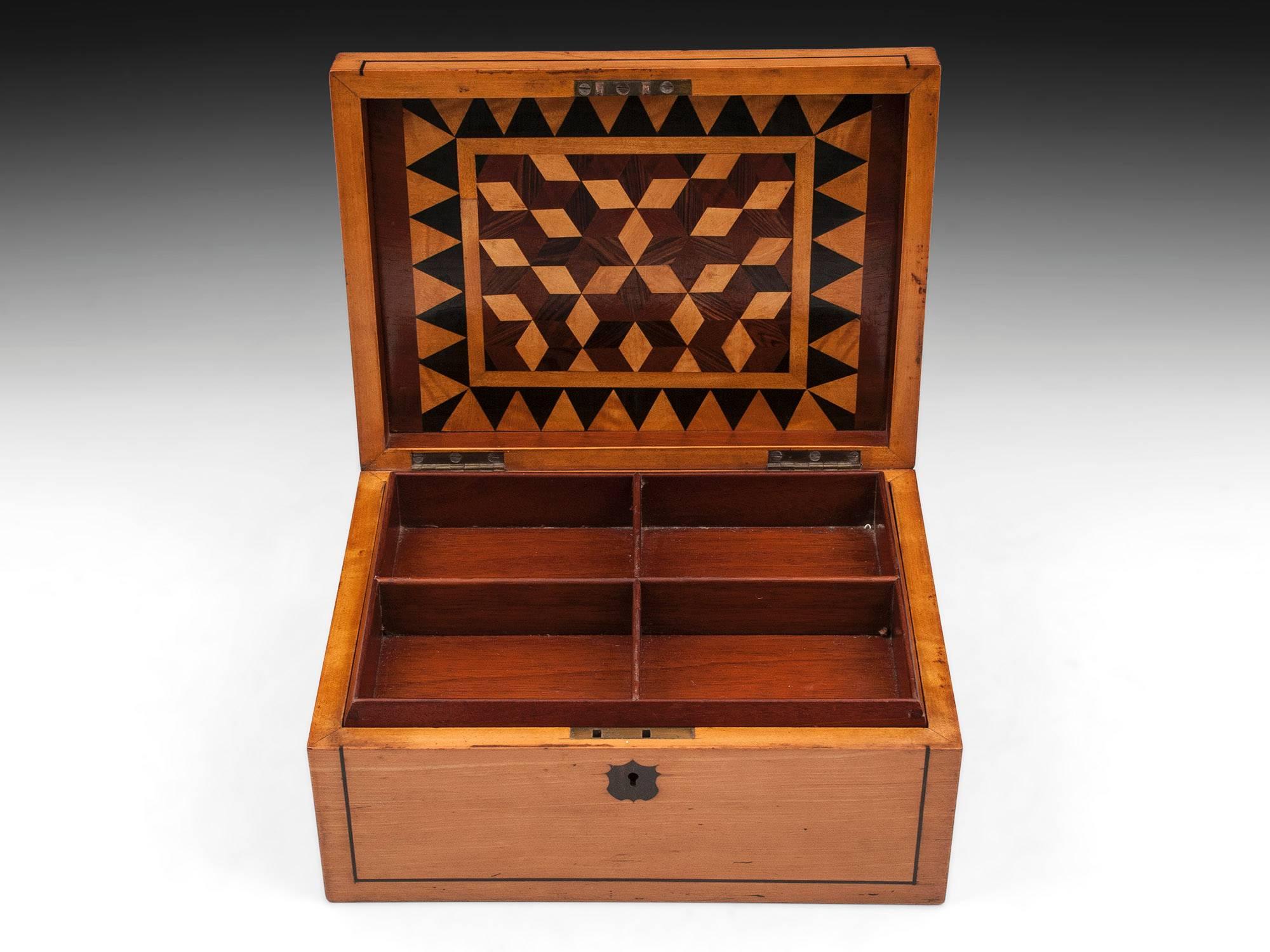 19th Century Antique Satinwood Box