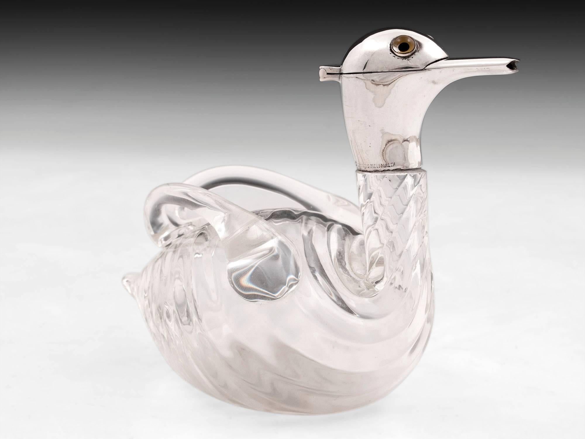 Maltese Miniature Duck Decanter