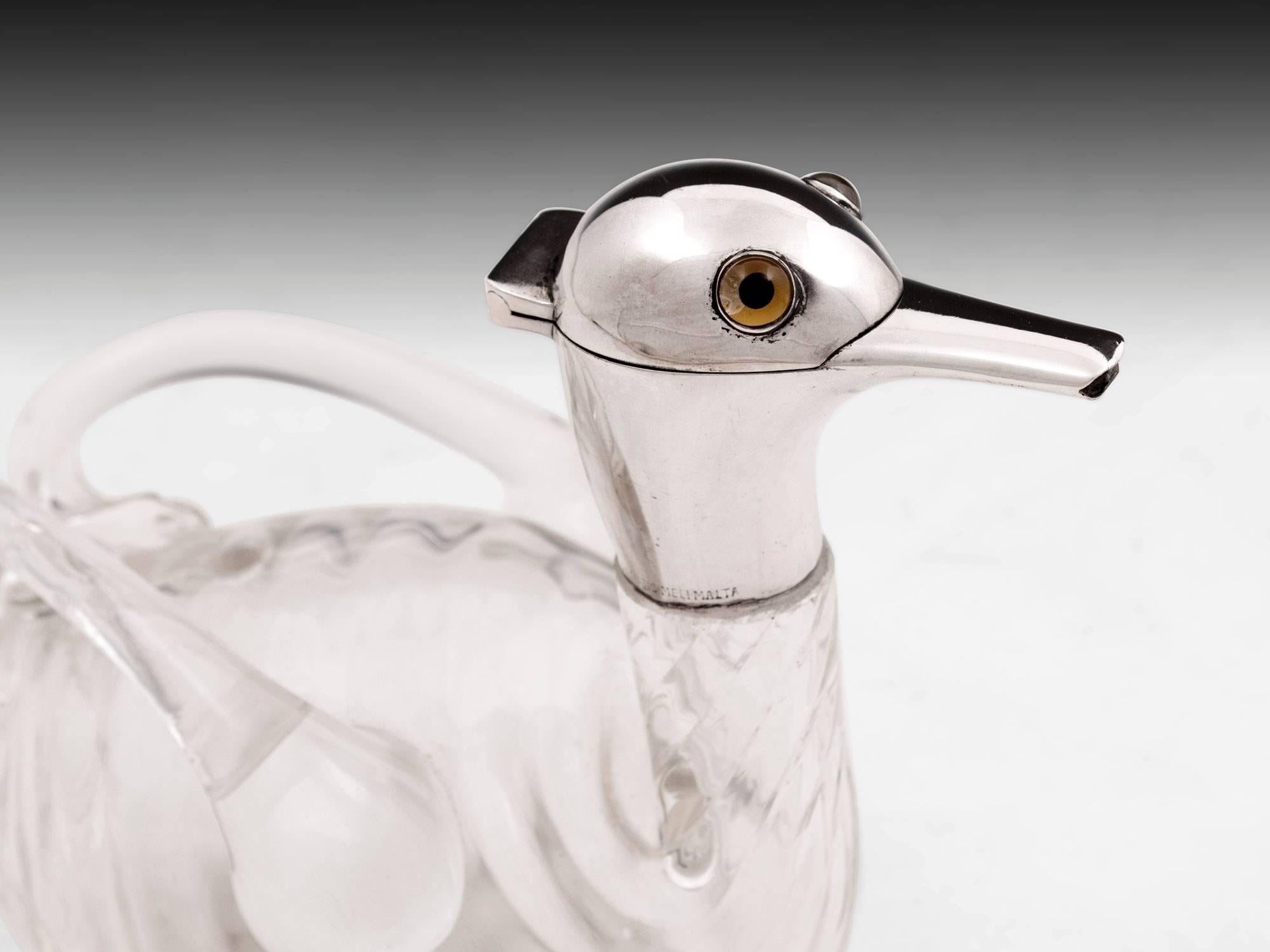 20th Century Miniature Duck Decanter