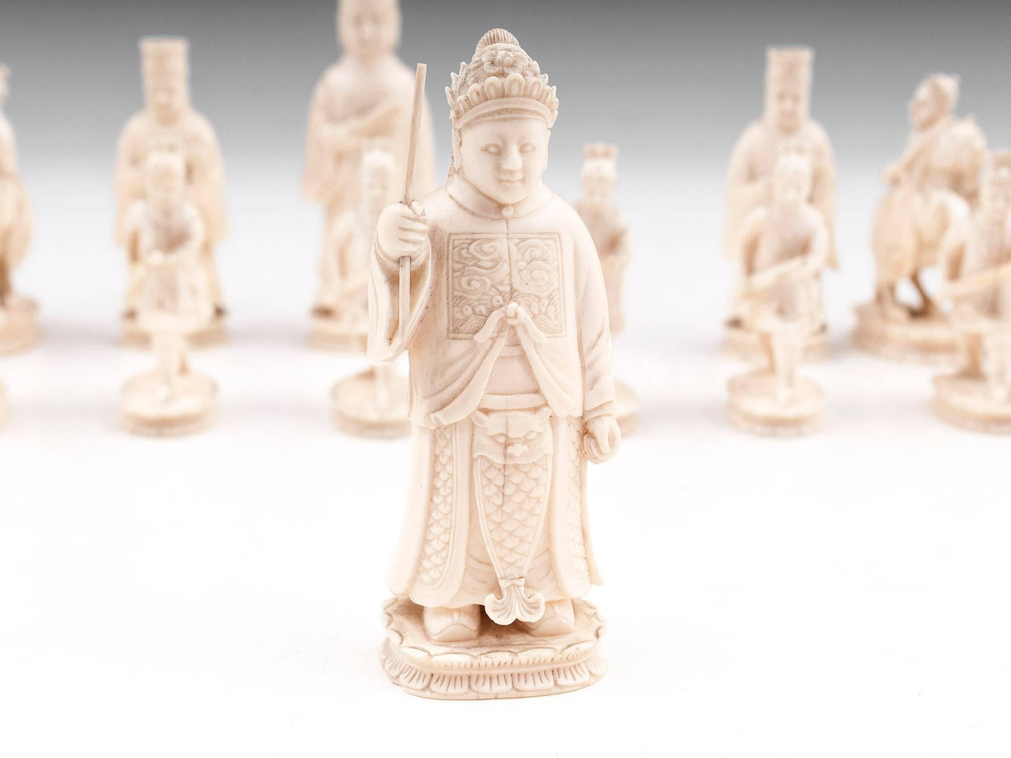 Ivory Asian Chess Set