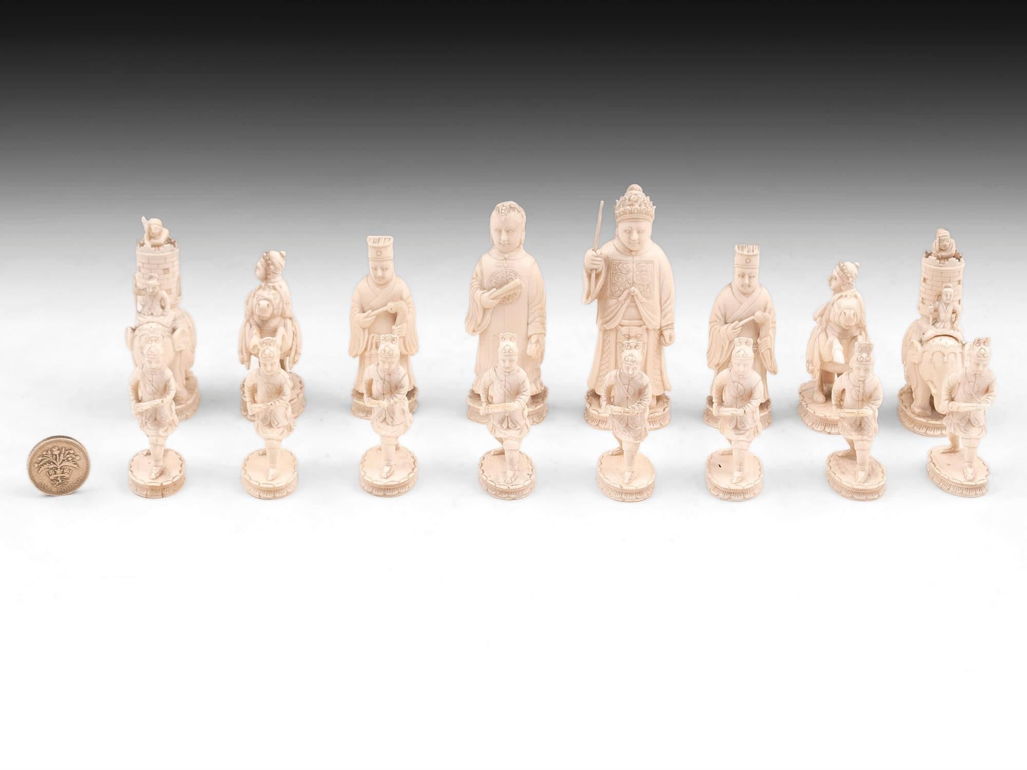 19th Century Asian Chess Set