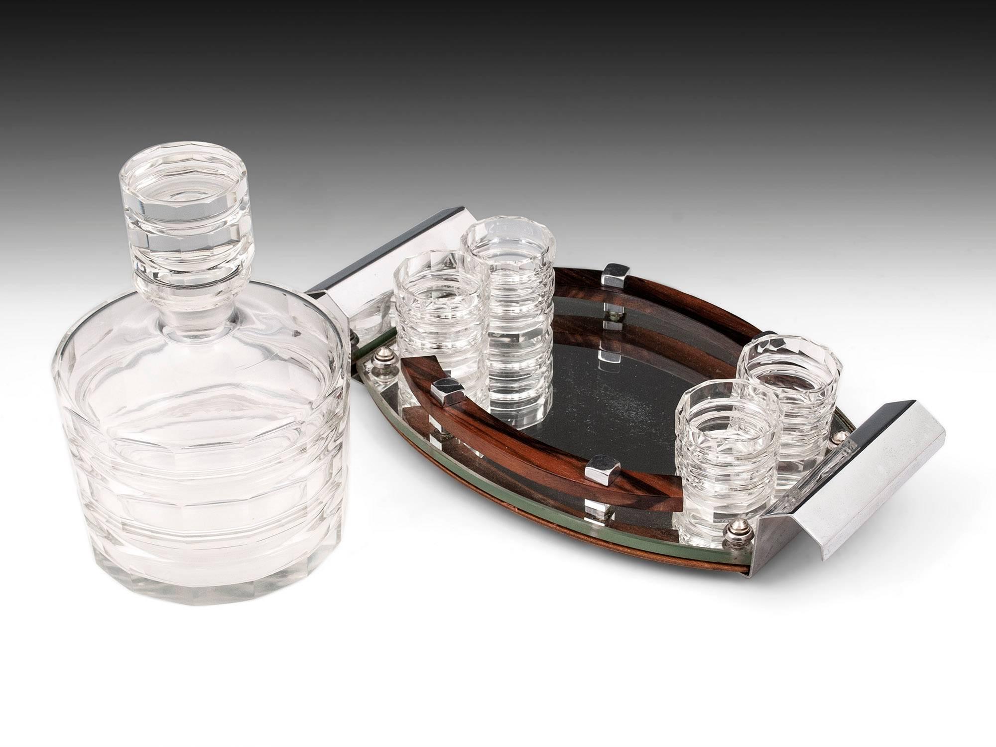 Art Deco Jacque Adnet Decanter Set In Excellent Condition In Northampton, United Kingdom