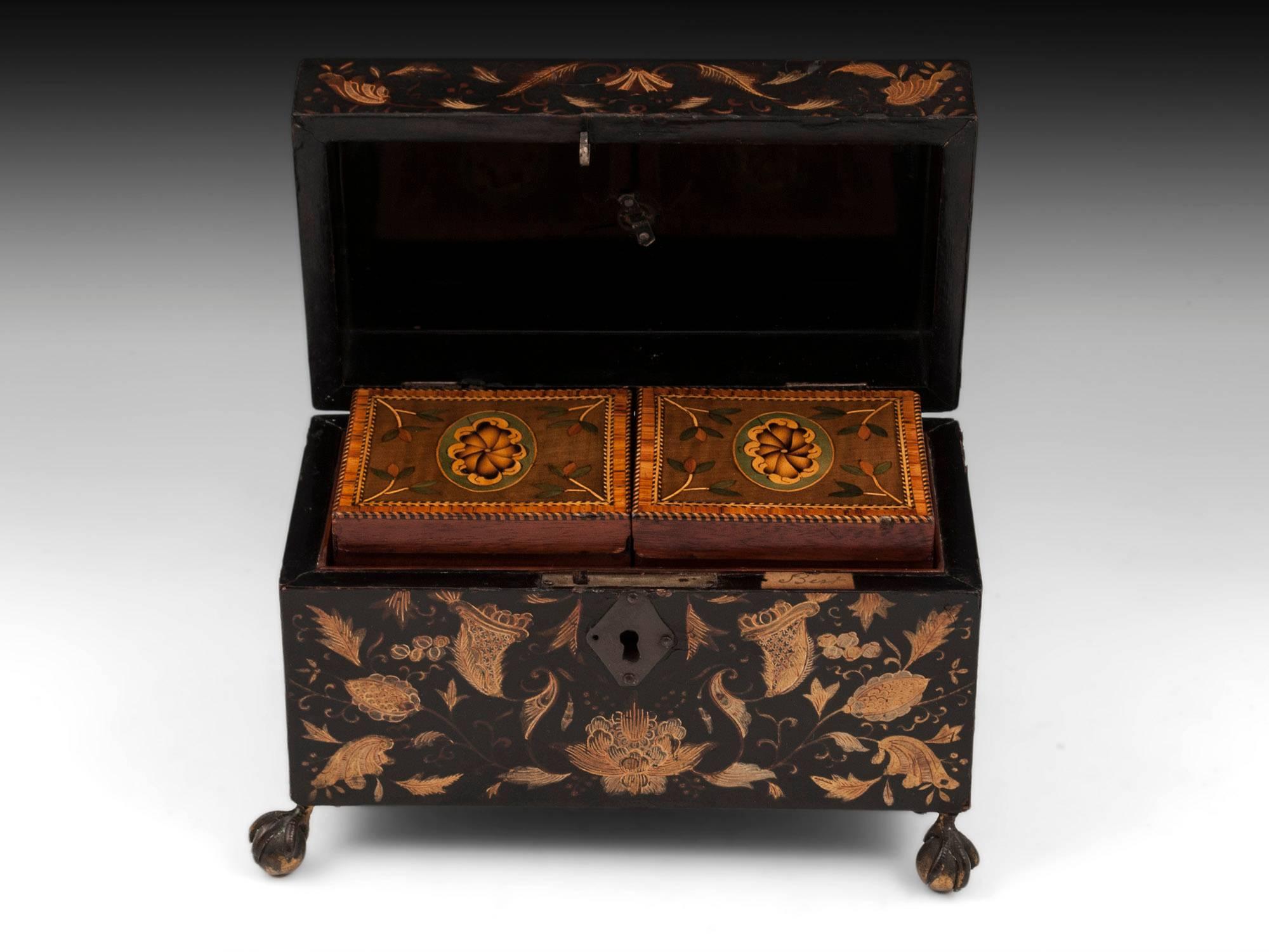 lacquered tea box