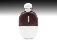 Antique Silver Hip Flask