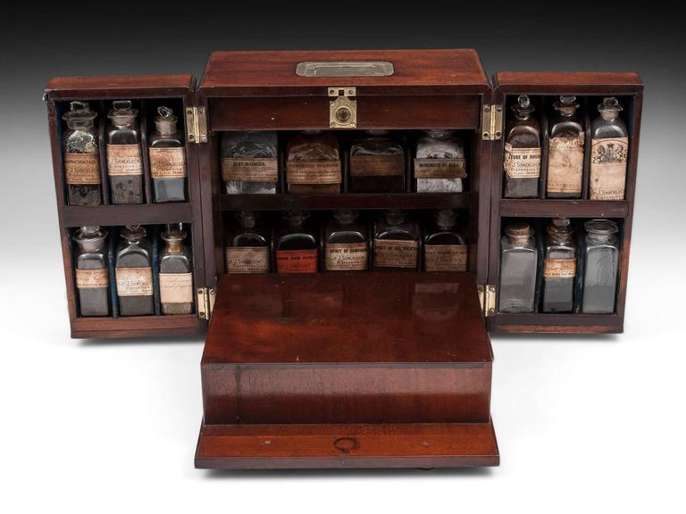 Victorian Mahogany Apothecary Medicine at 1stDibs