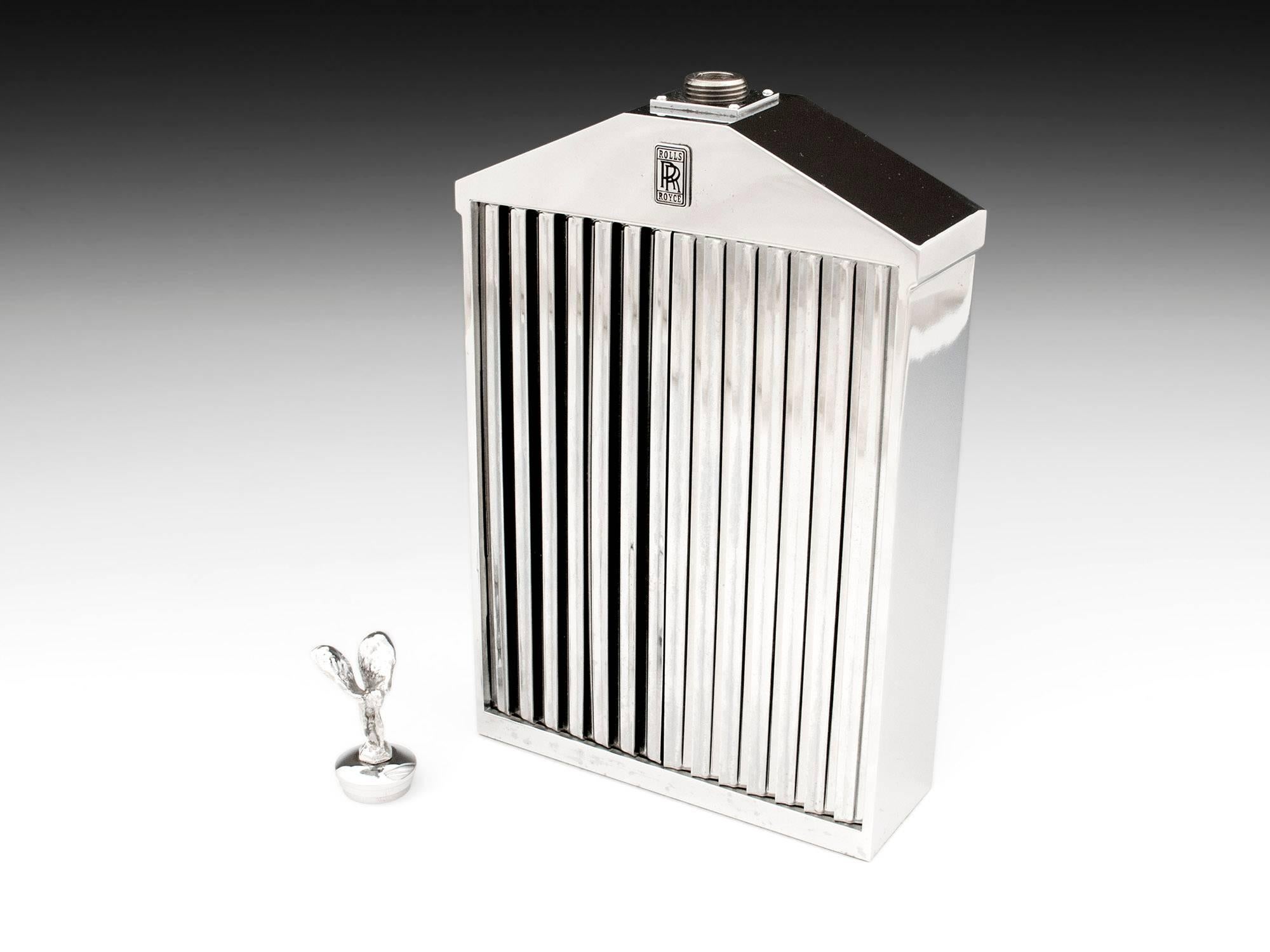 1960s Chrome Rolls Royce Radiator Grill Decanter 2