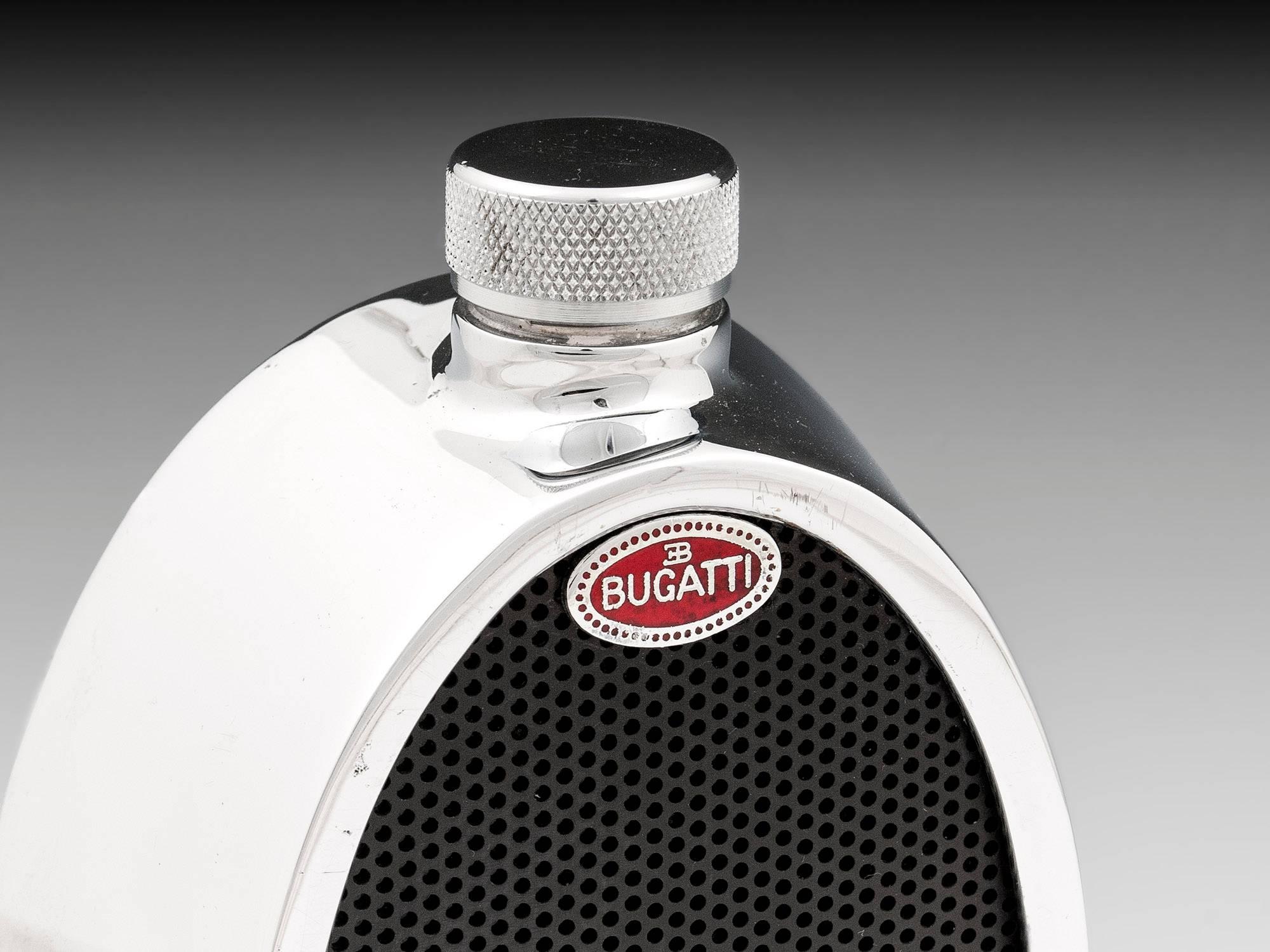 Chrome Bugatti Radiator Grill Spirit Decanter In Good Condition In Northampton, United Kingdom