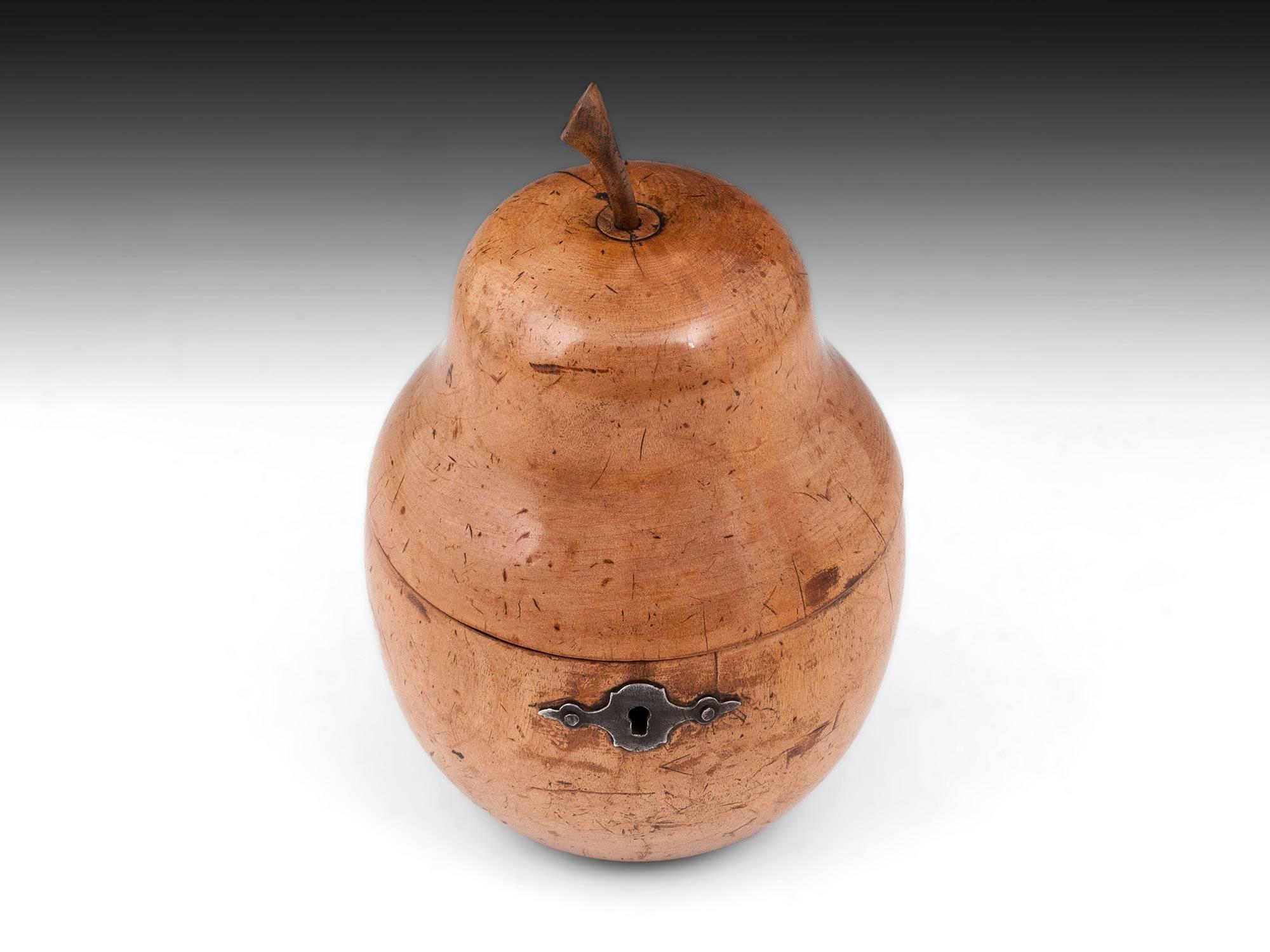 pear wood tea caddy