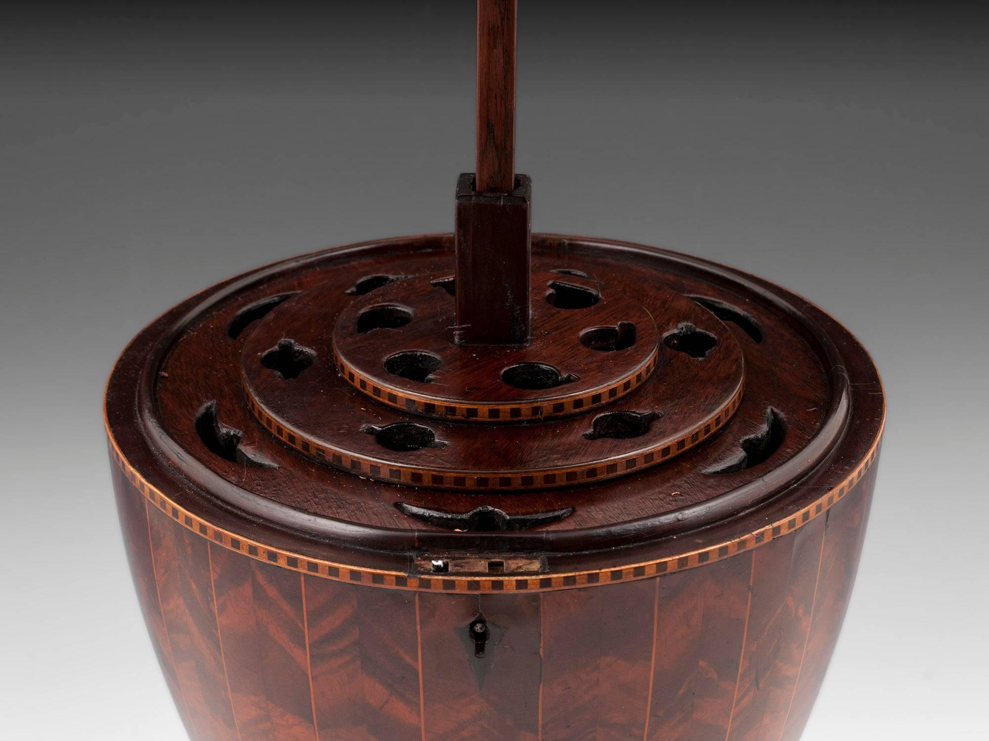 19th Century Georgian Mahogany Cutlery Urn / Knife Box 