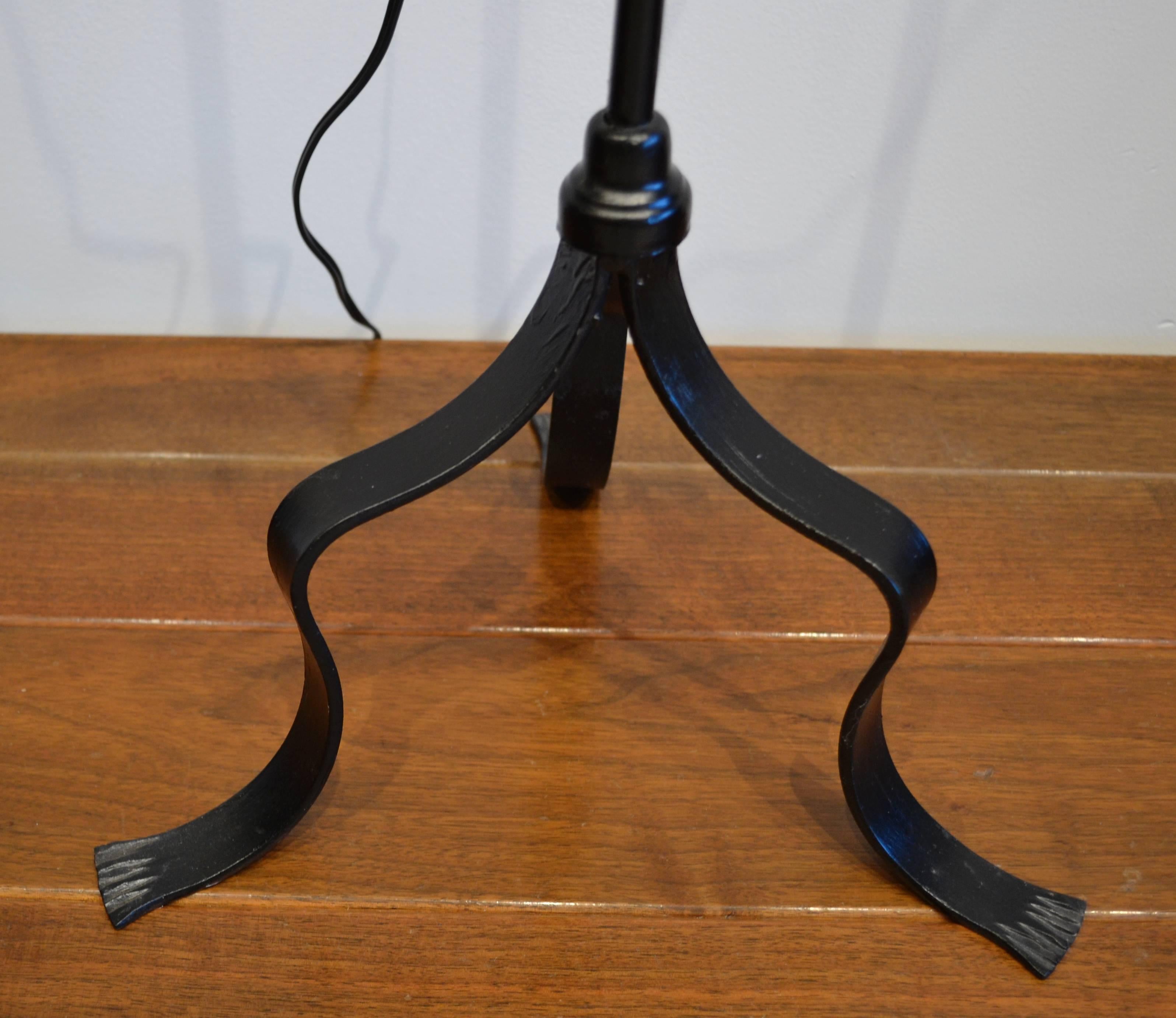 black wrought iron floor lamps