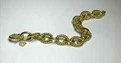 David Yurman Ovales Gliederarmband aus 18 Karat Gelbgold