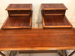 Pair of Mid-Century End Tables and Coffee Table by Andre Bus for Lane, 1960