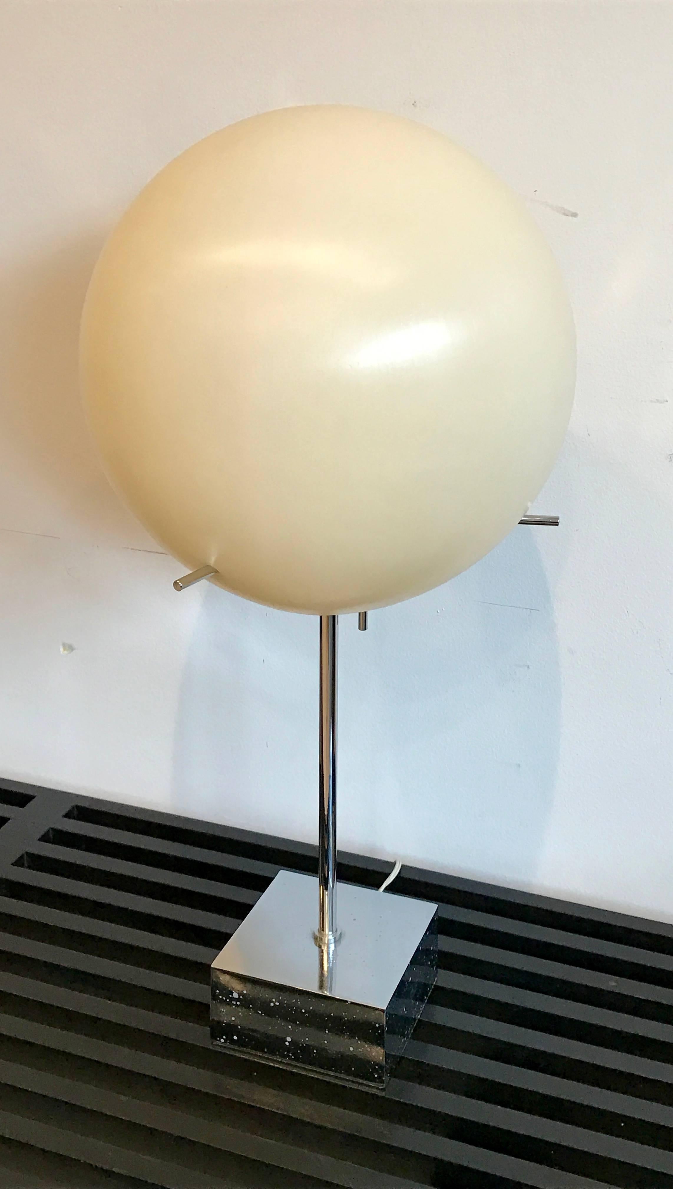 Mid-Century Modern Paul Mayen for Habitat Chrome Desk Lamp with Globe Shade