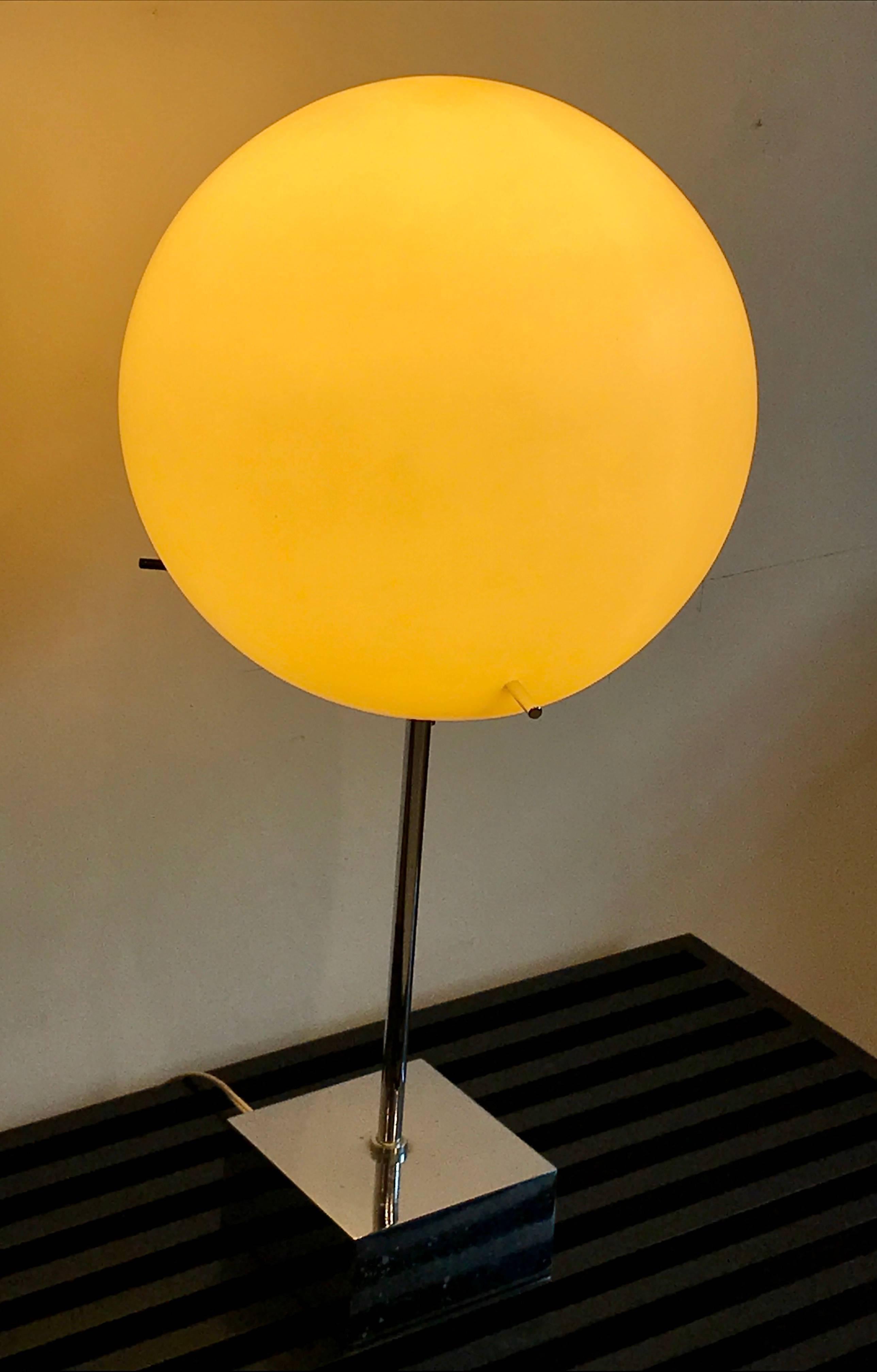 Late 20th Century Paul Mayen for Habitat Chrome Desk Lamp with Globe Shade