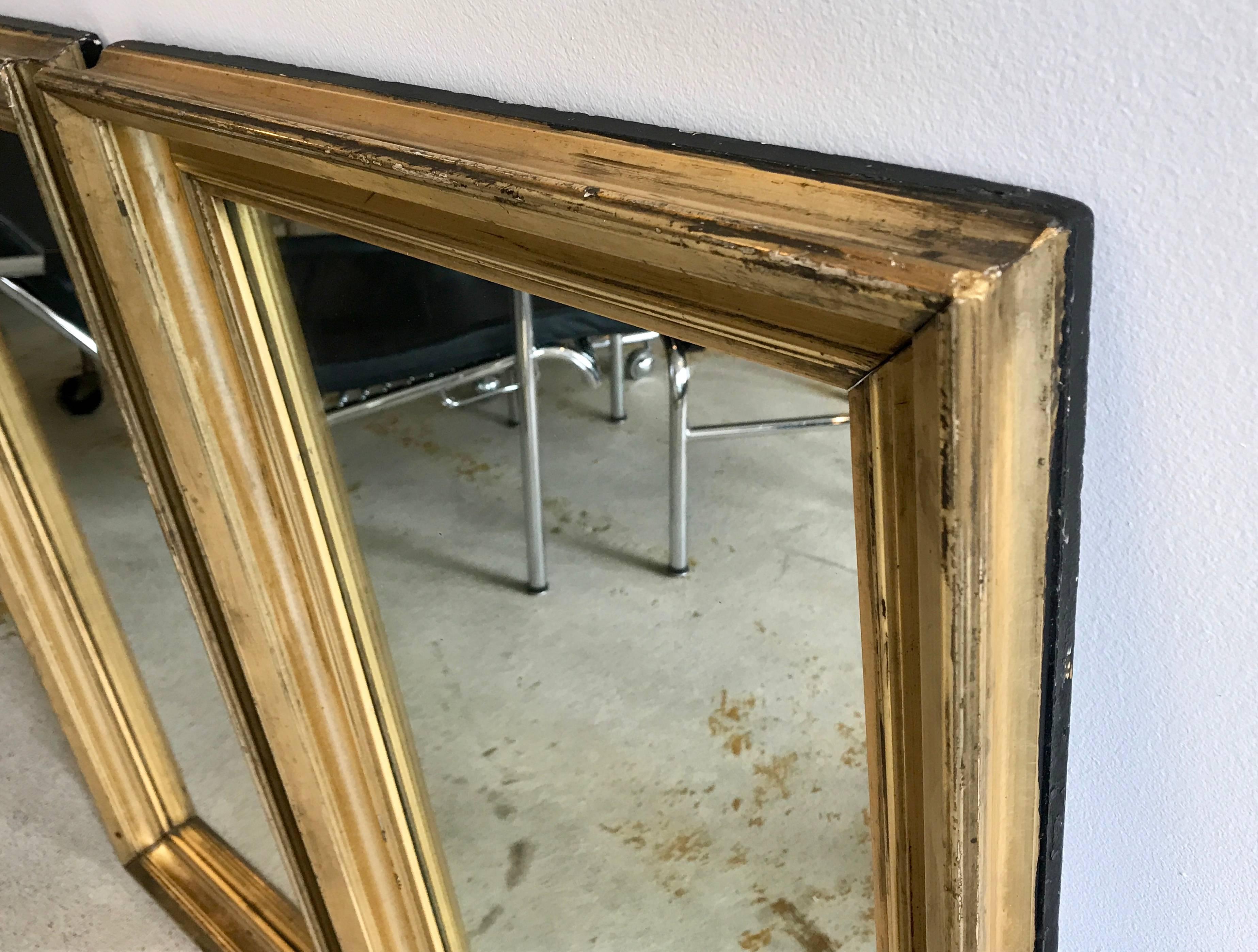 Unknown Pair of Hollywood Regency Gold Gilt Mirrors, Mid 20th Century