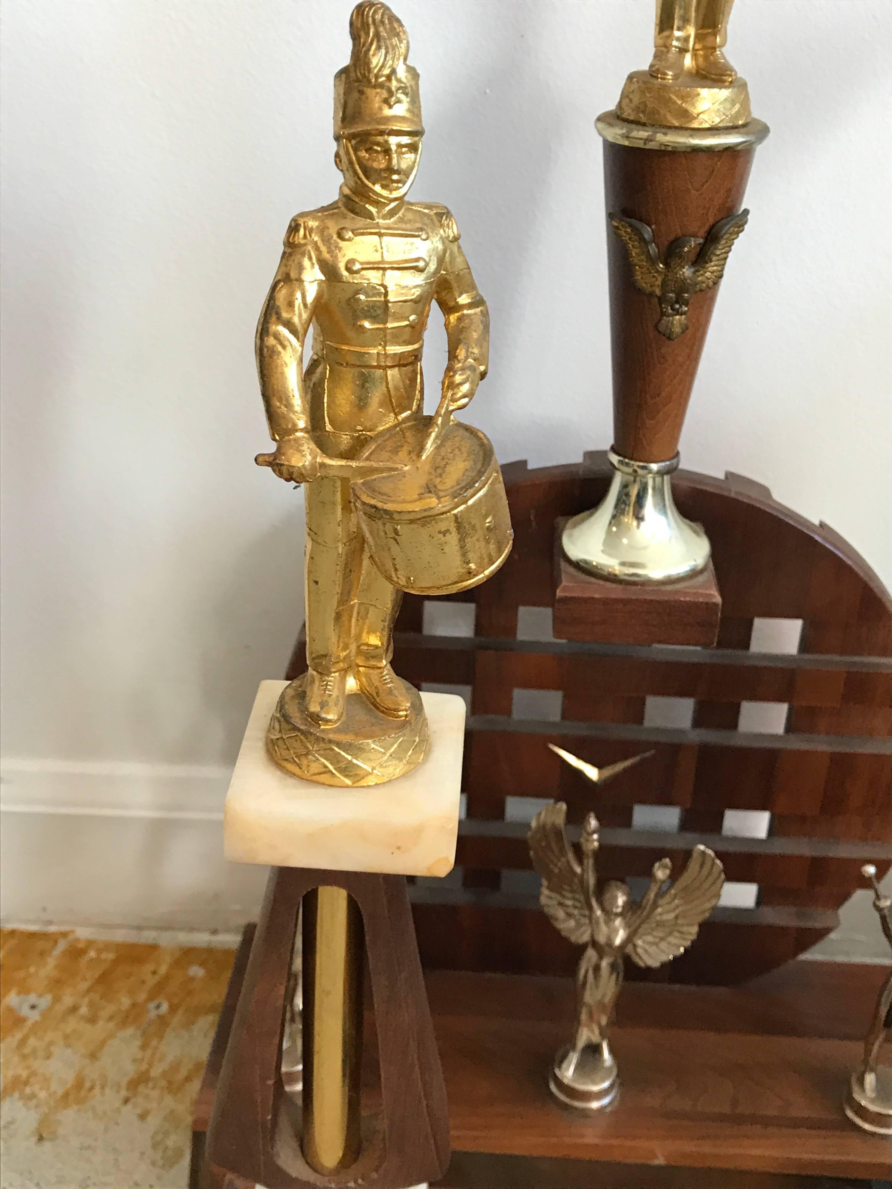 Other Set of Five Mid Century Fireman Firefighter Trophies, Litchfield CT, 1950's