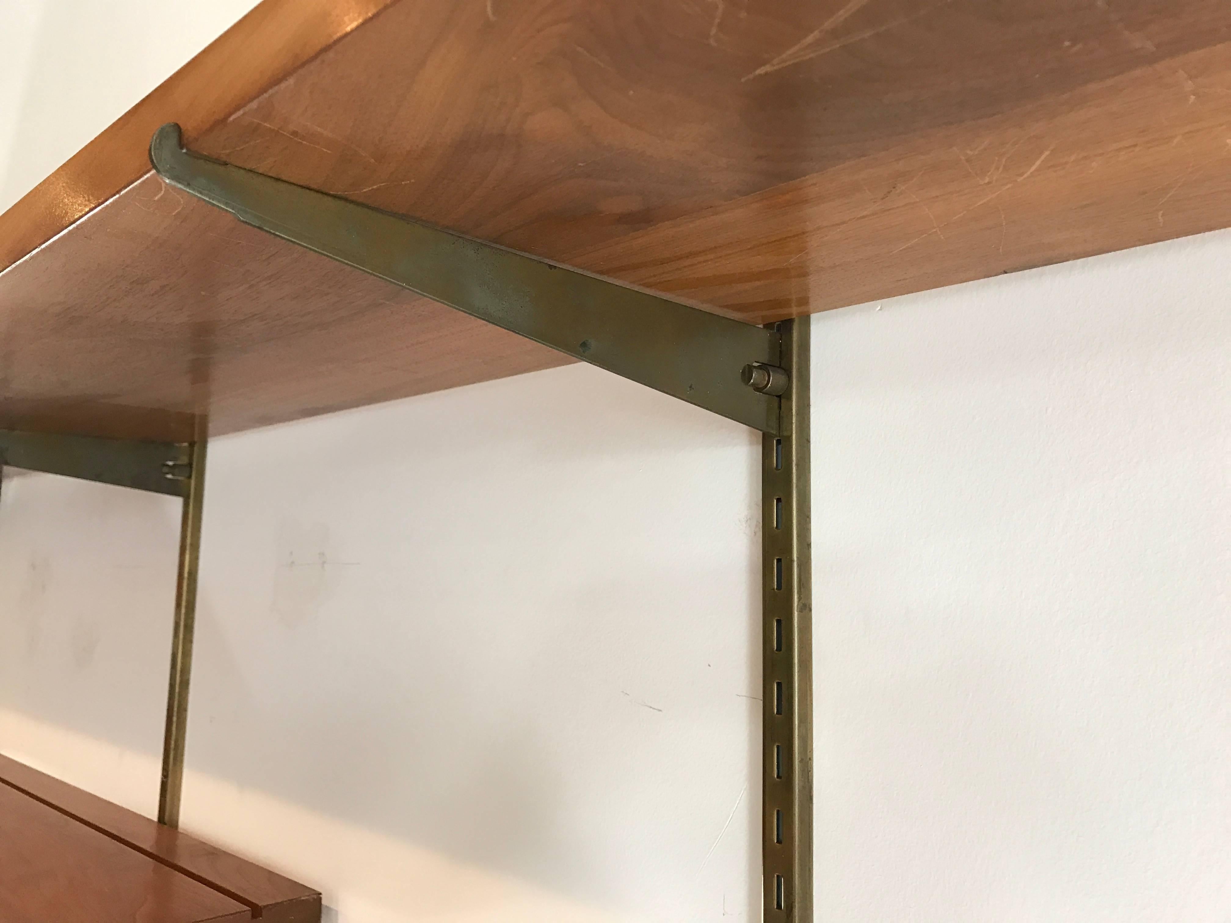 Mid-Century Modern George Nelson Walnut Shelf Wall Unit In Good Condition In Bedford Hills, NY