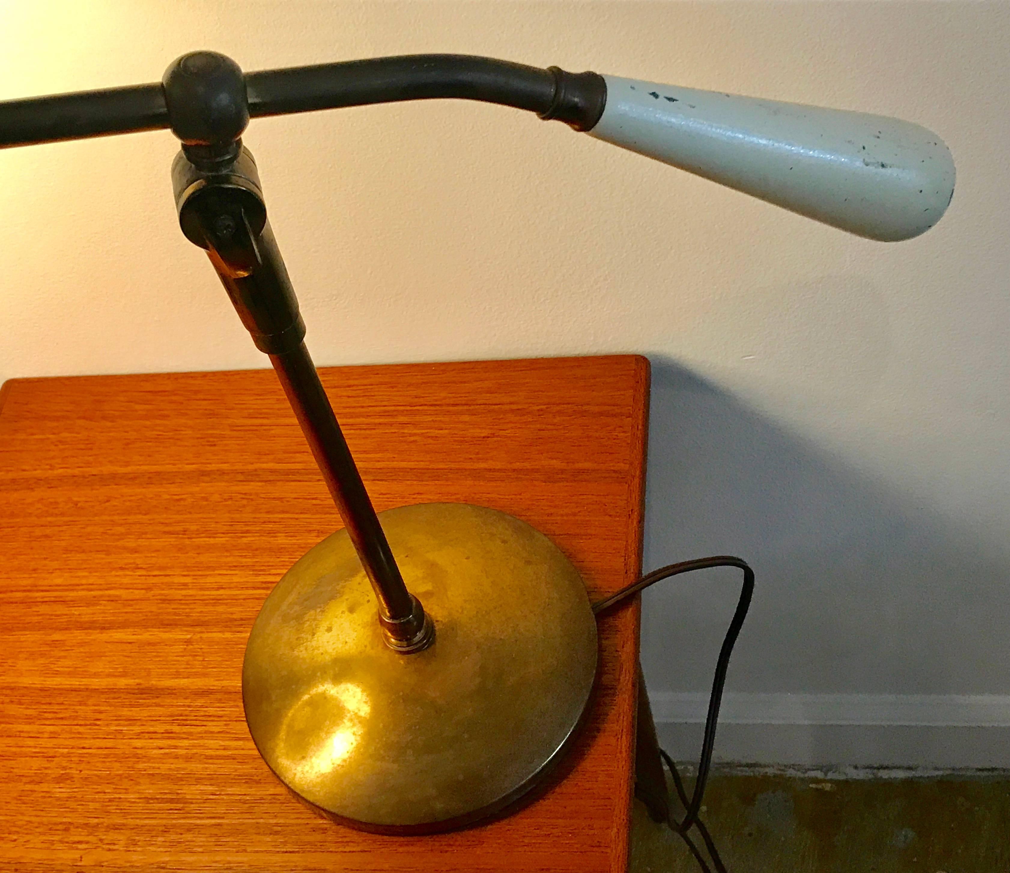 American Mid Century Modern Articulating Desk Lamp by Gerald Thurston for Lightolier For Sale