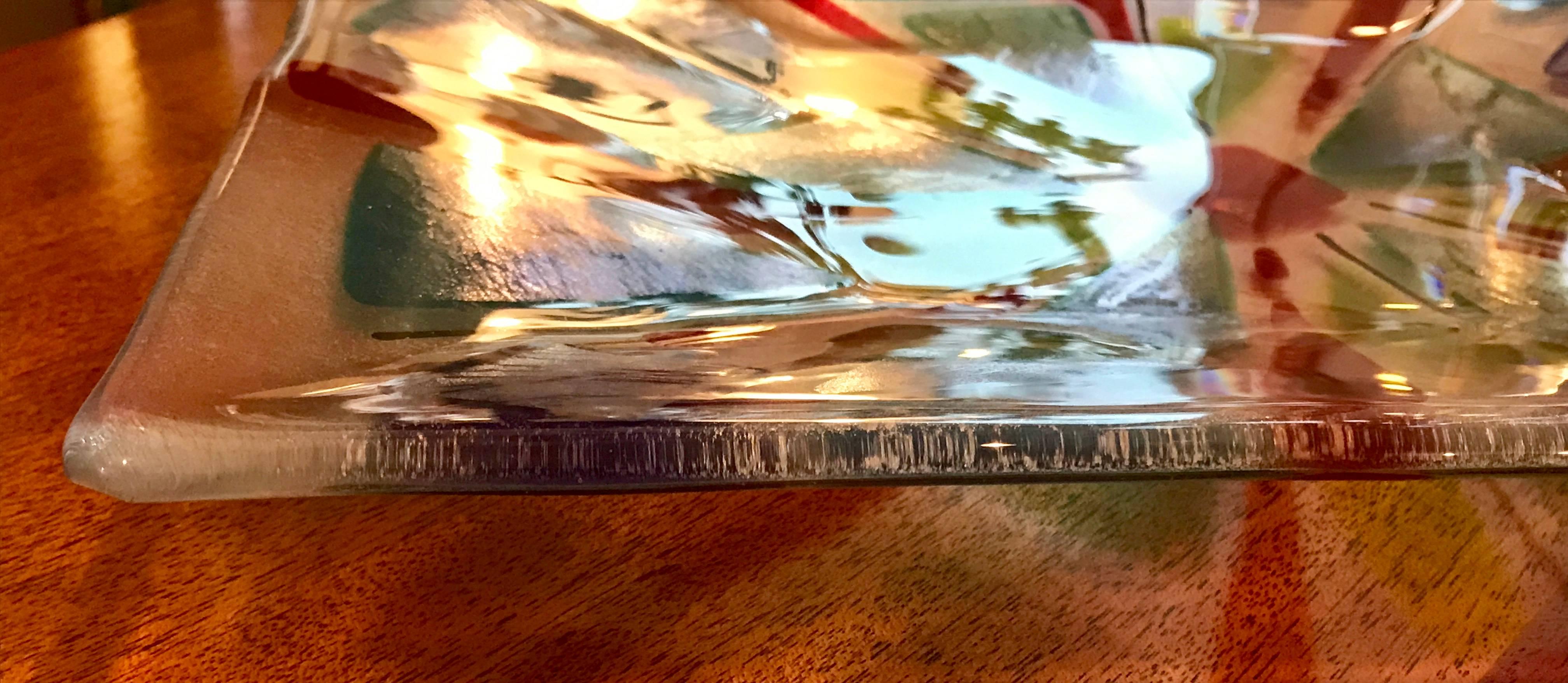 art glass platters