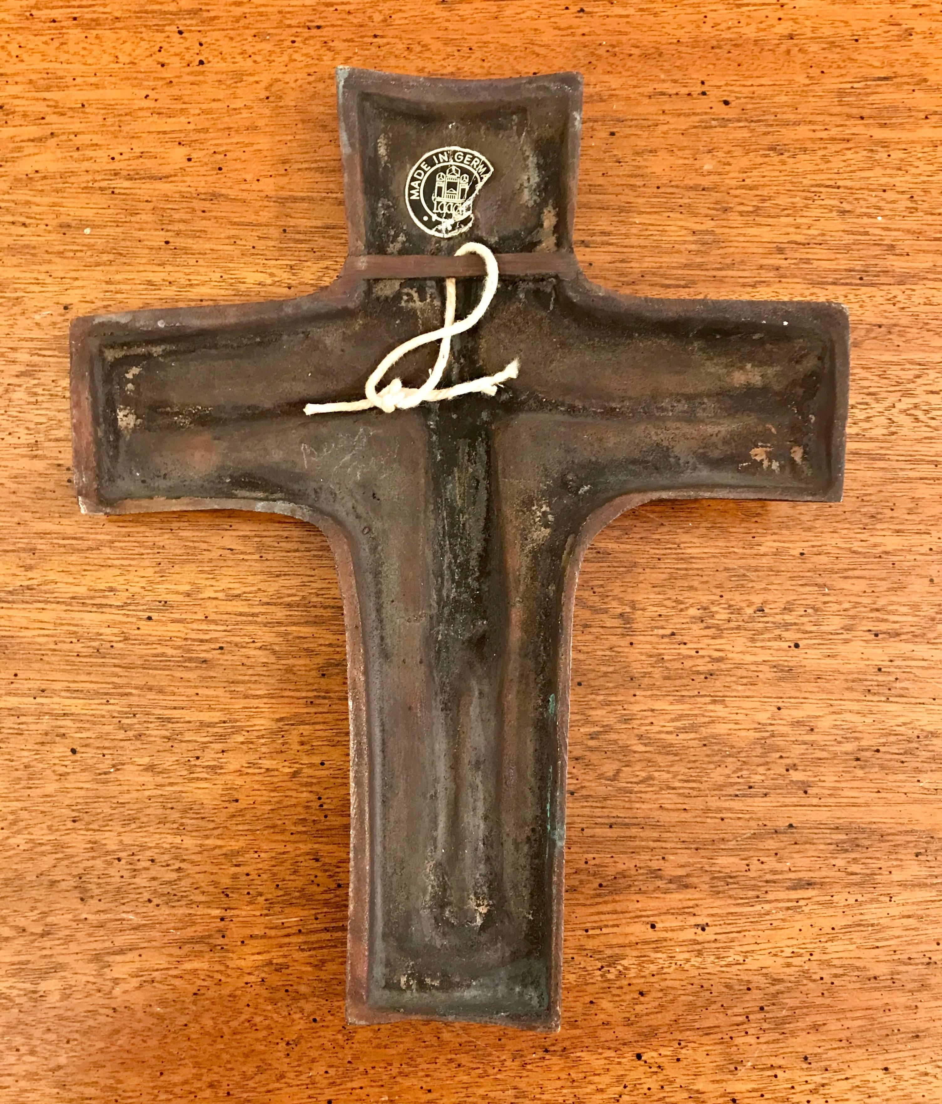 Allemand Croix de crucifix brutaliste du milieu du siècle dernier, Allemagne de l'Ouest en vente