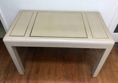 Embossed Leather Backgammon Table by Lorin Marsh in the Style of Karl Springer