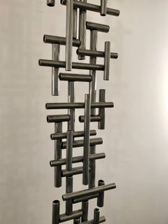 Brutalist Aluminum Welded Pipe Sculpture