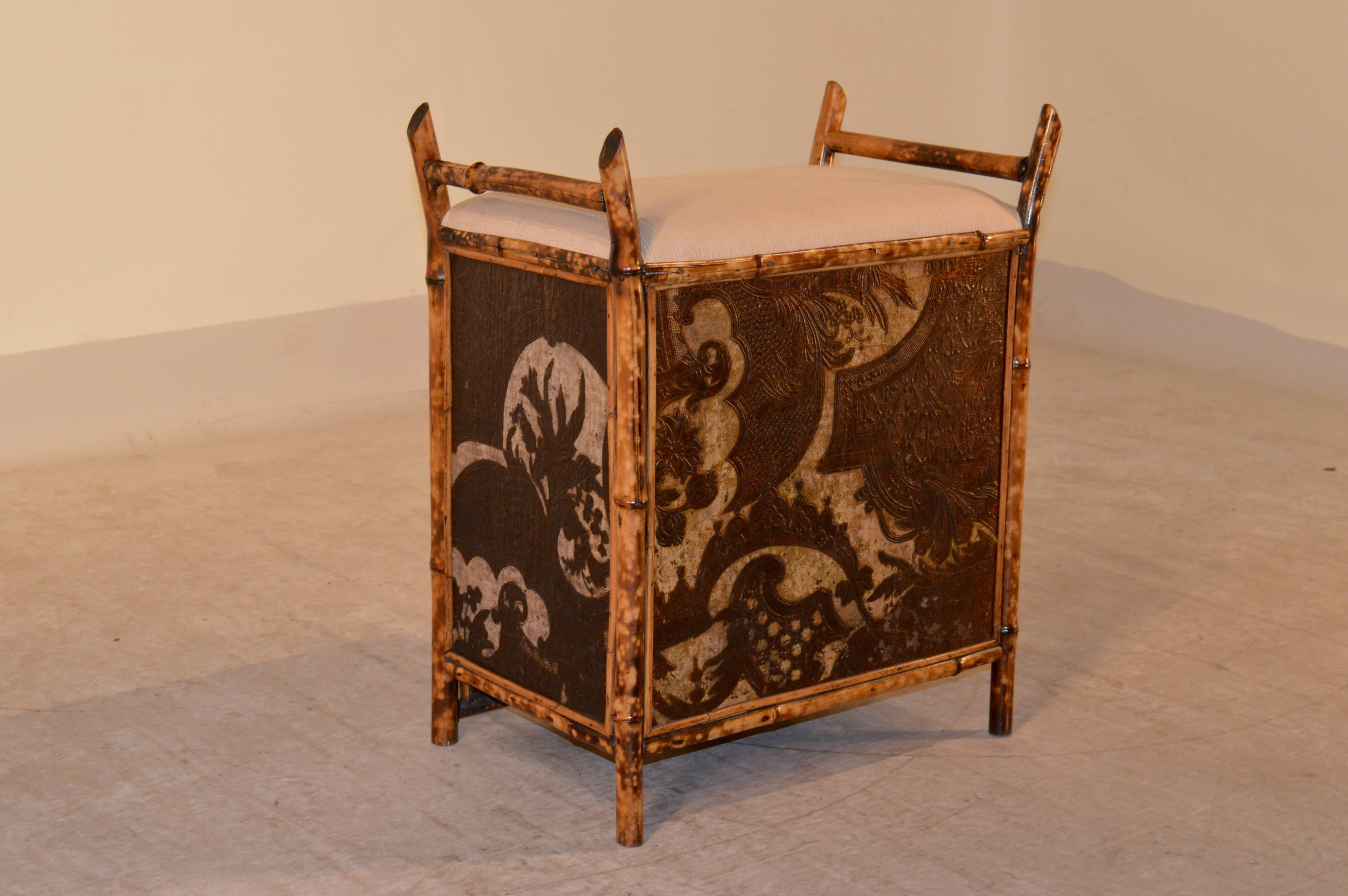 19th Century English Bamboo Music Bench 1